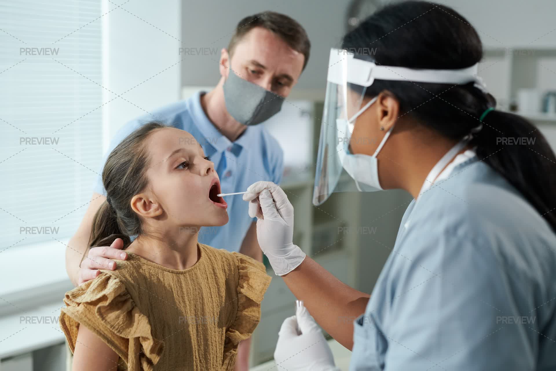 Someone Getting Tested Girl Being Tested For Covid - Stock Photos | Motion Array
