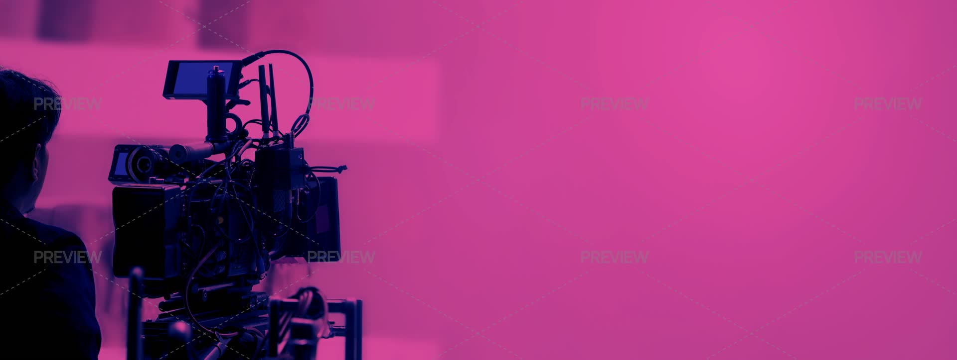 Cinematographer Operating Pro VDO Camera - Stock Photos | Motion Array