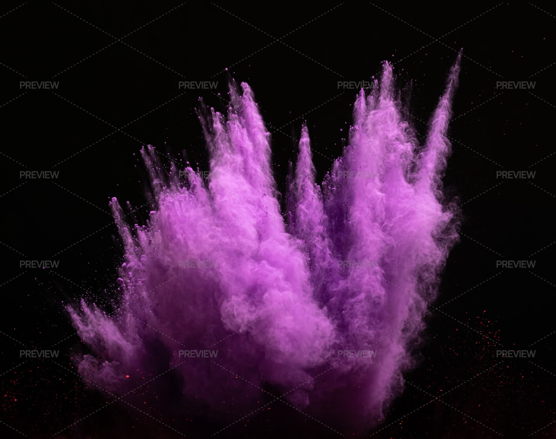 Explosion Of Purple Powder - Stock Photos | Motion Array