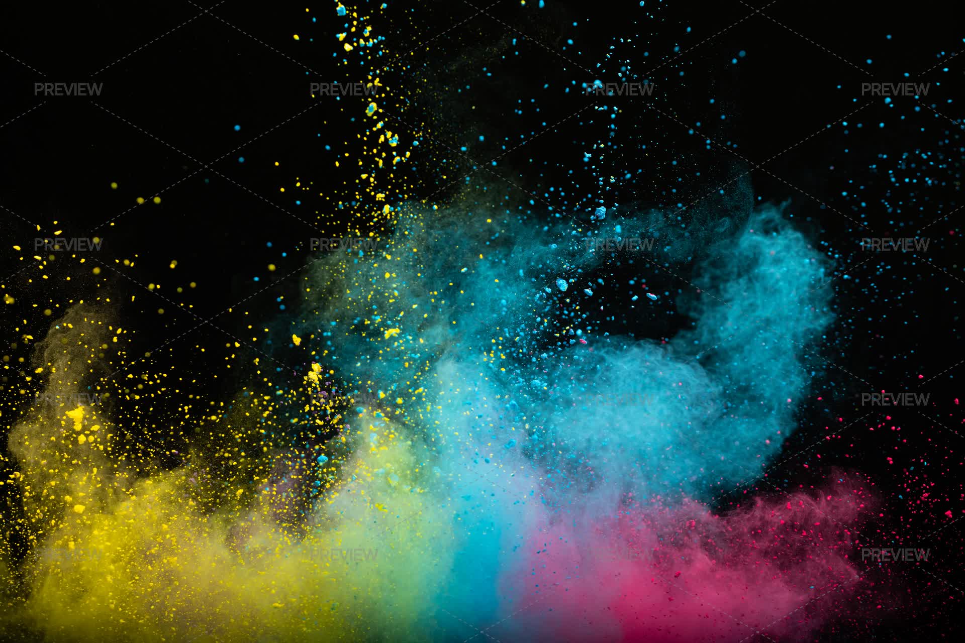 Explosion Of Colored Powder - Stock Photos | Motion Array