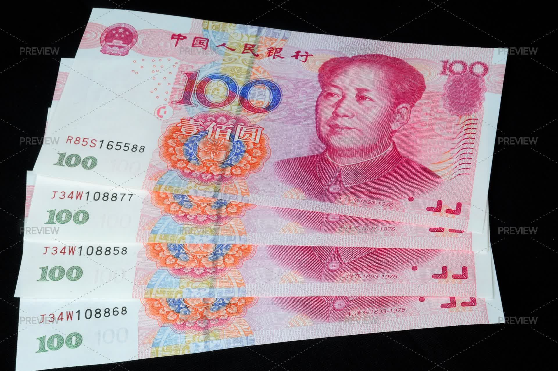 100 Rmb Sign Many 100 Rmb - Stock Photos | Motion Array