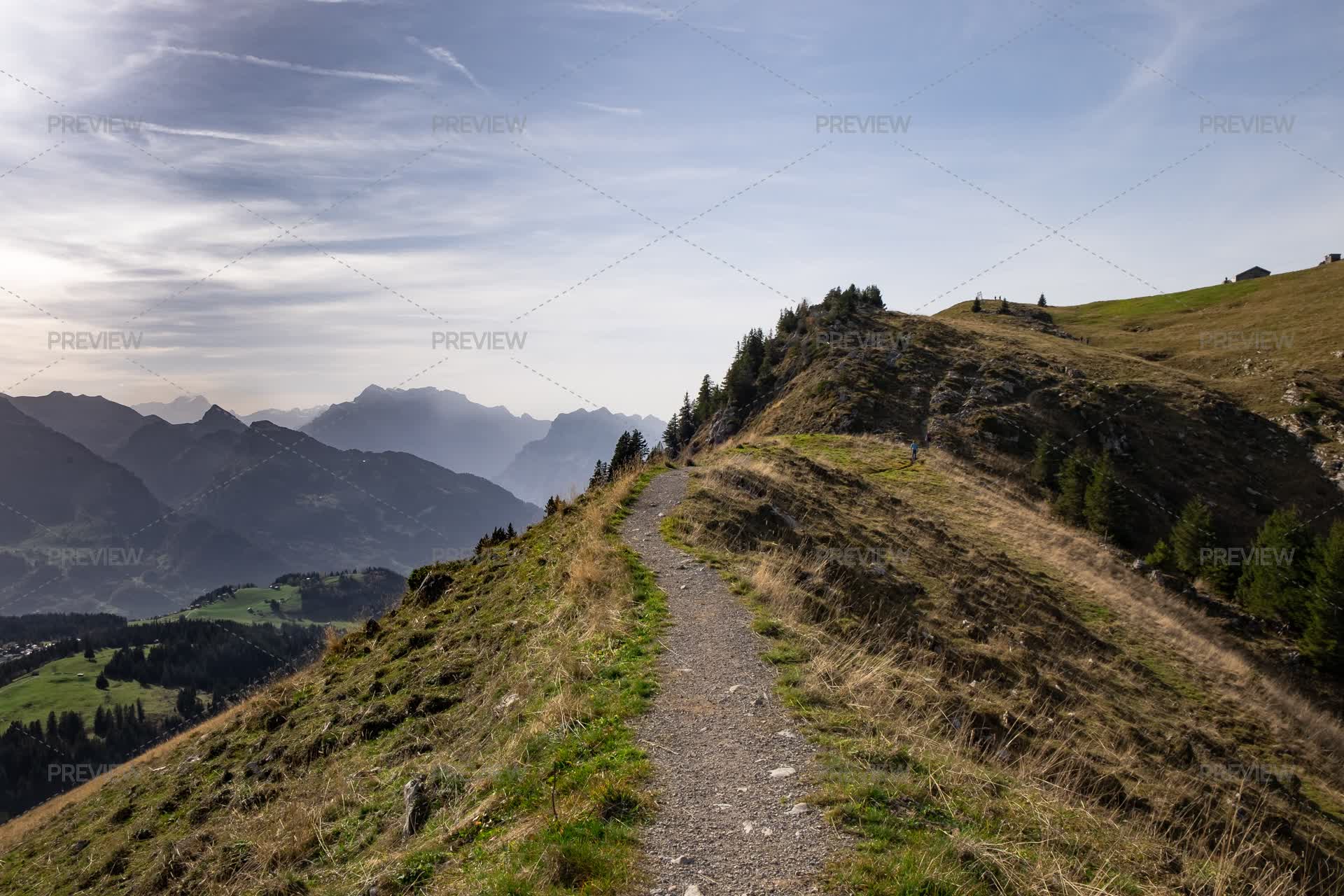 Brian Diffell Ridge Path Ridge Walk Path In Mountains - Stock Photos | Motion Array