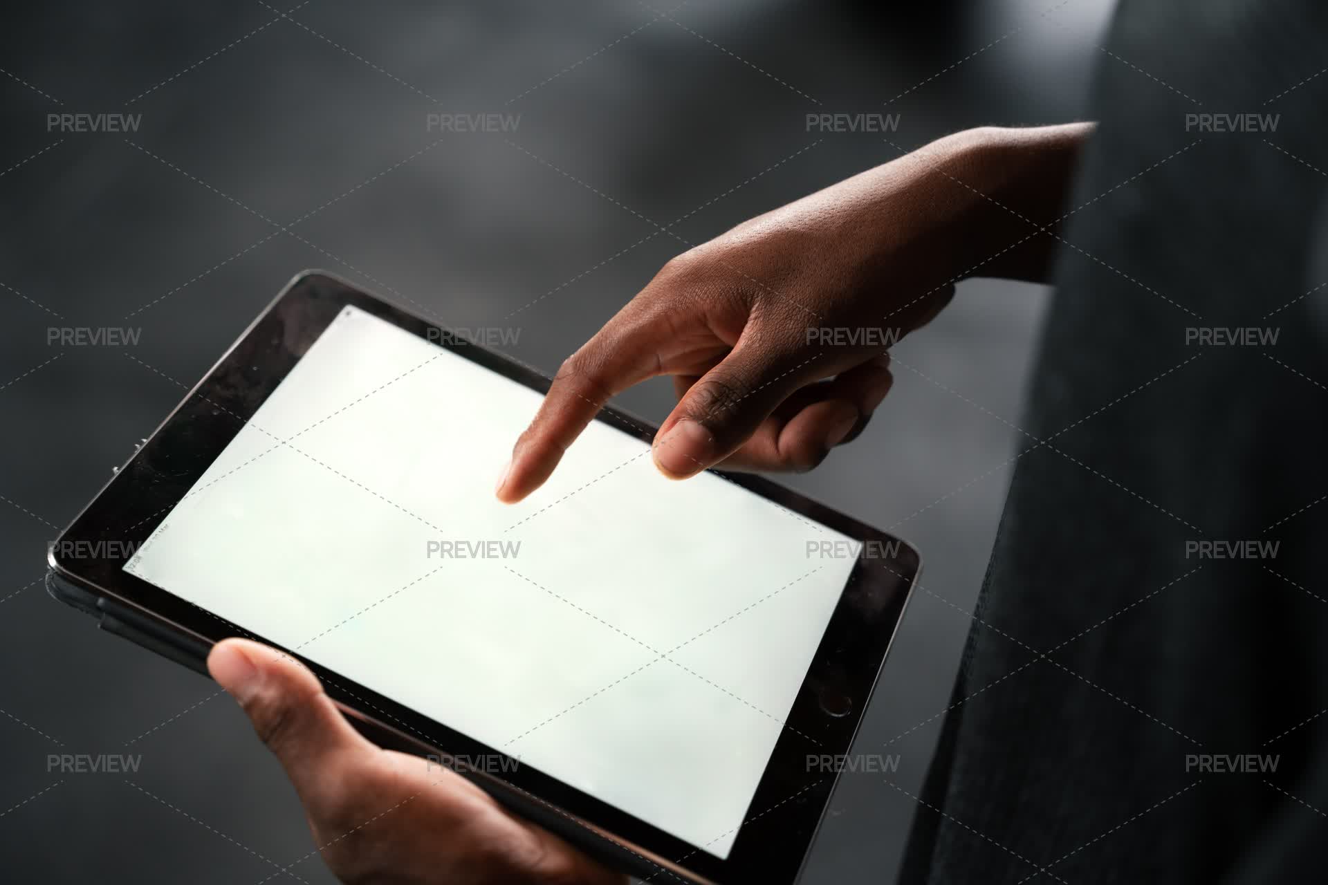 User Using Tablet Person Using A Tablet - Stock Photos | Motion Array