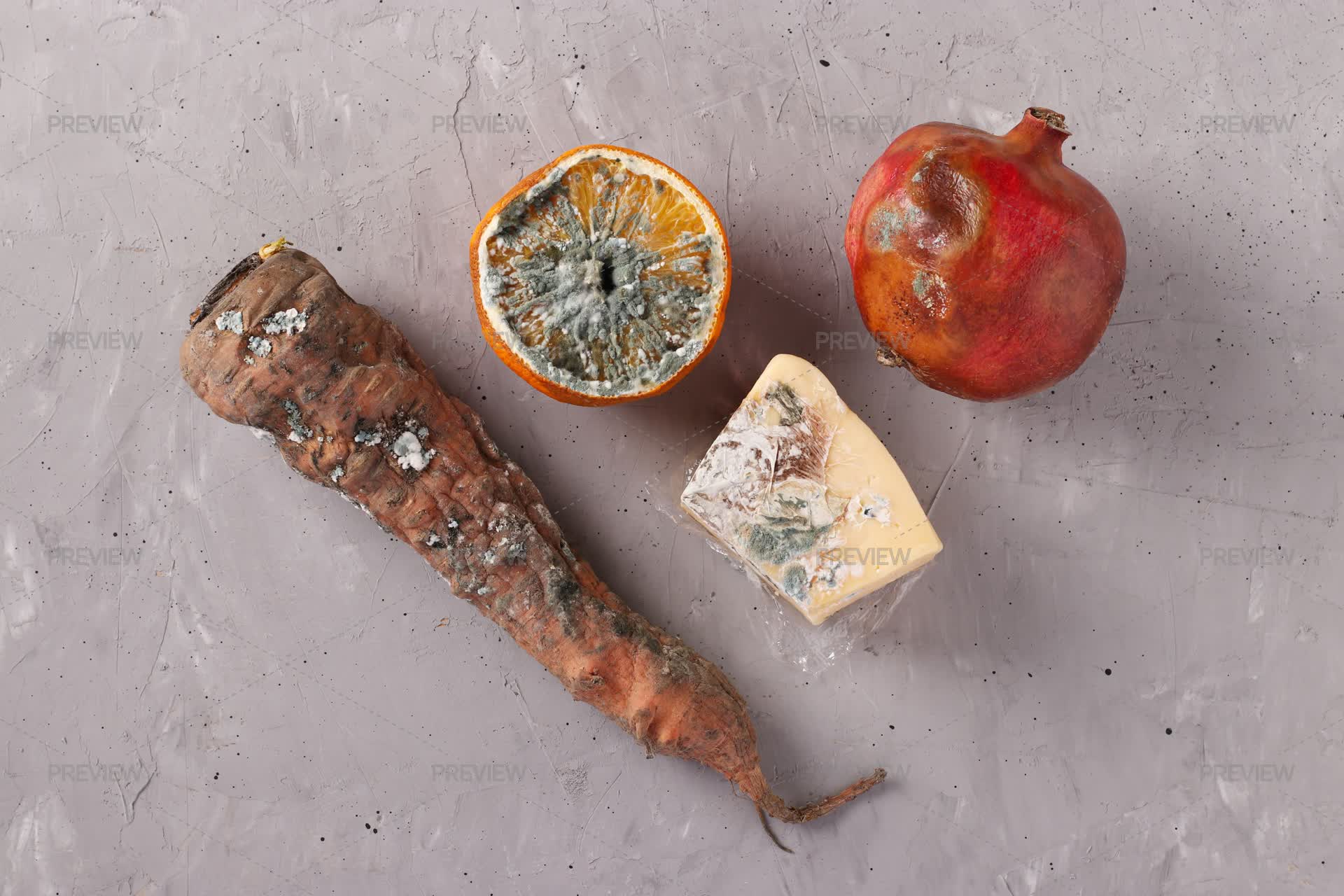 Anti Food Rotten Spoiled Rotten Foods With Mold - Stock Photos | Motion Array