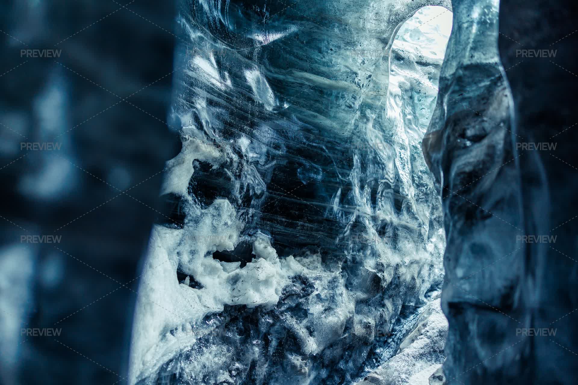 Frost Inside Rocks Massive Ice Rocks Inside Crevasse - Stock Photos | Motion Array