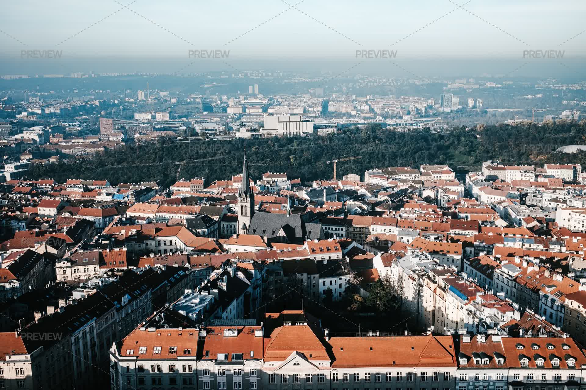 Prague Panoramic Ariel View - Stock Photos | Motion Array