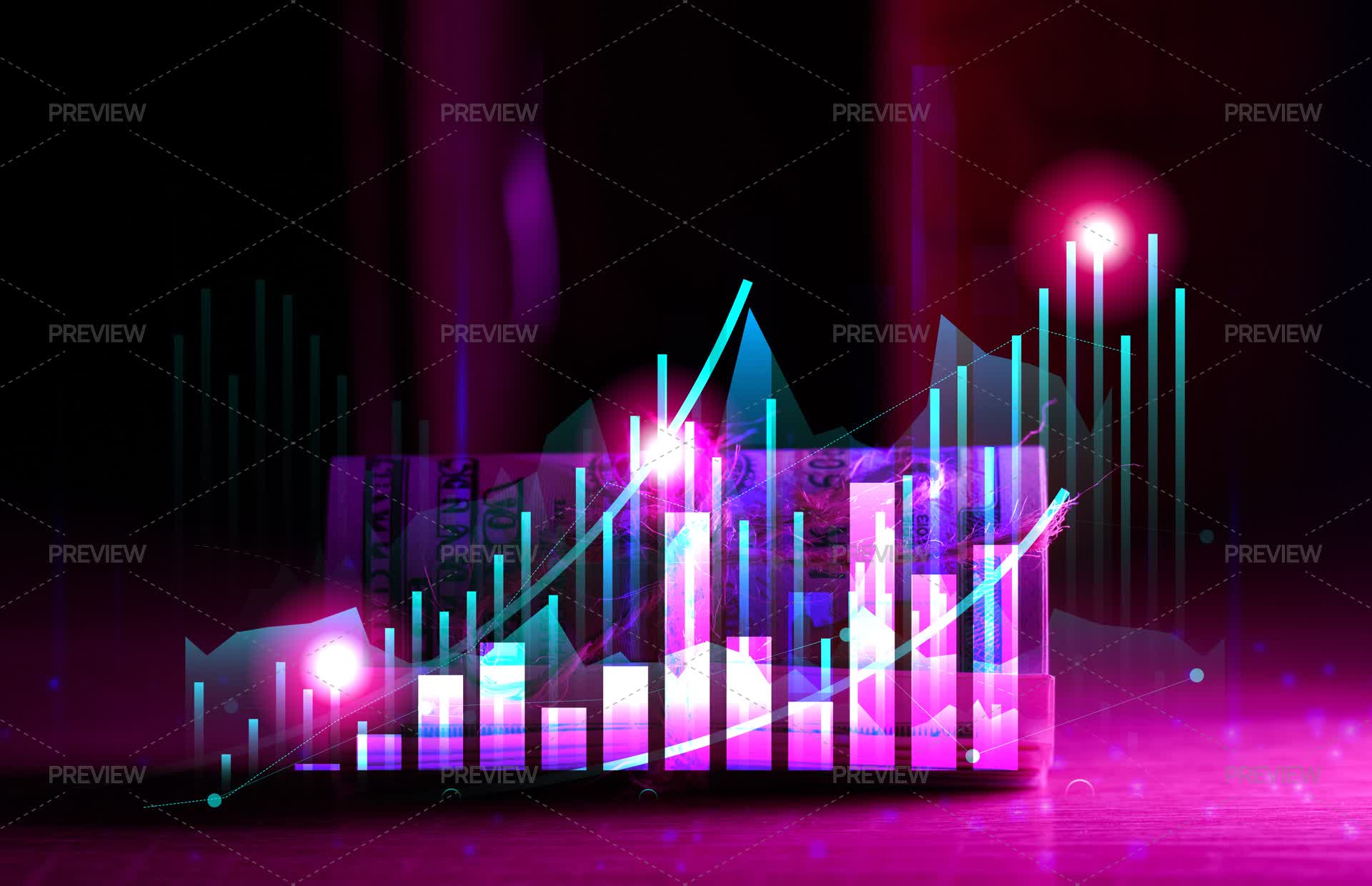 Money Graph Rising - Stock Photos | Motion Array