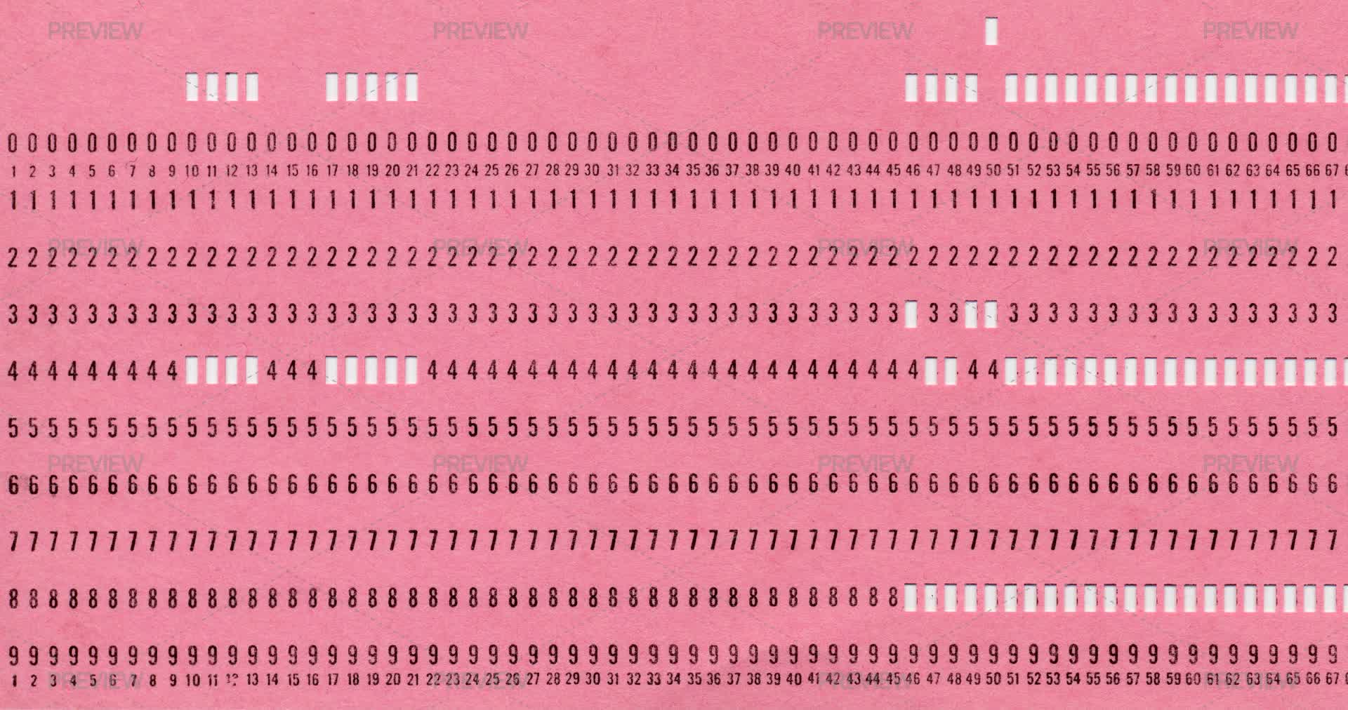 Pink Punched Card For Programming - Stock Photos | Motion Array