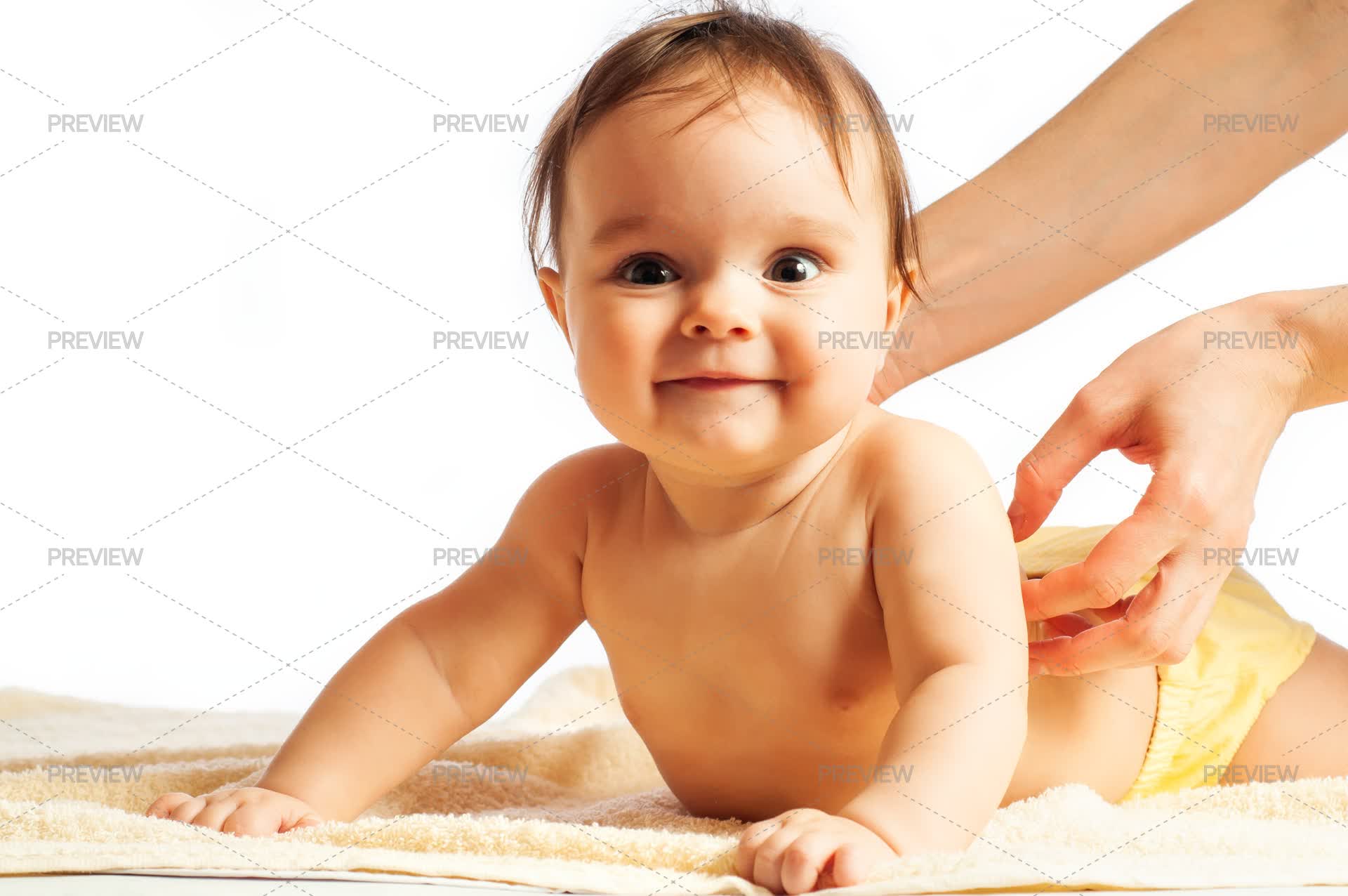 naked toddler baby Mom Plays With A Cheerful Naked Baby - Stock Photos | Motion Array
