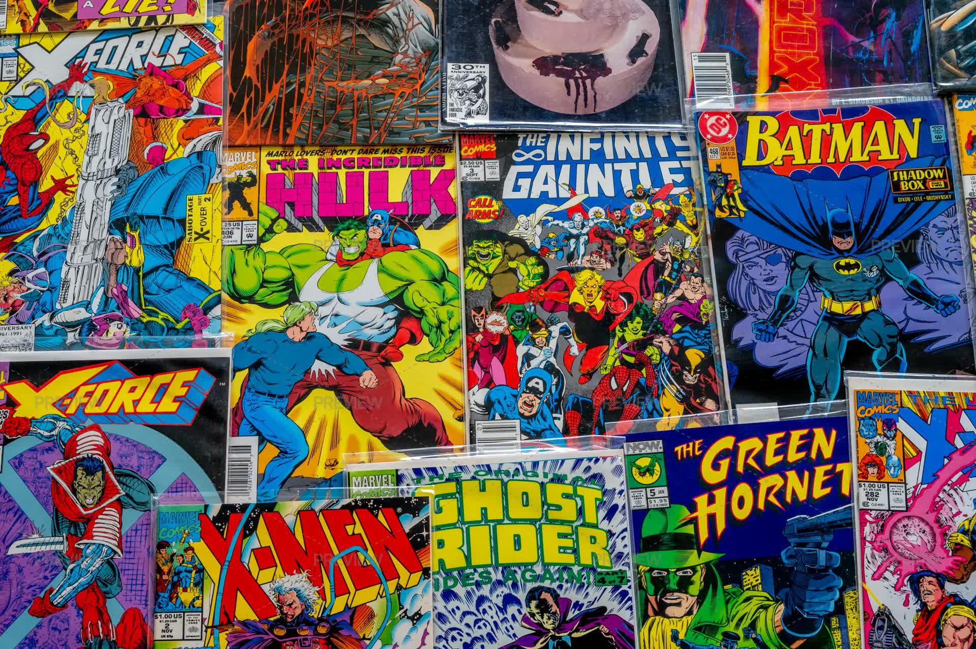 Comic Book Array Large Collection Of Comic Books - Stock Photos | Motion Array