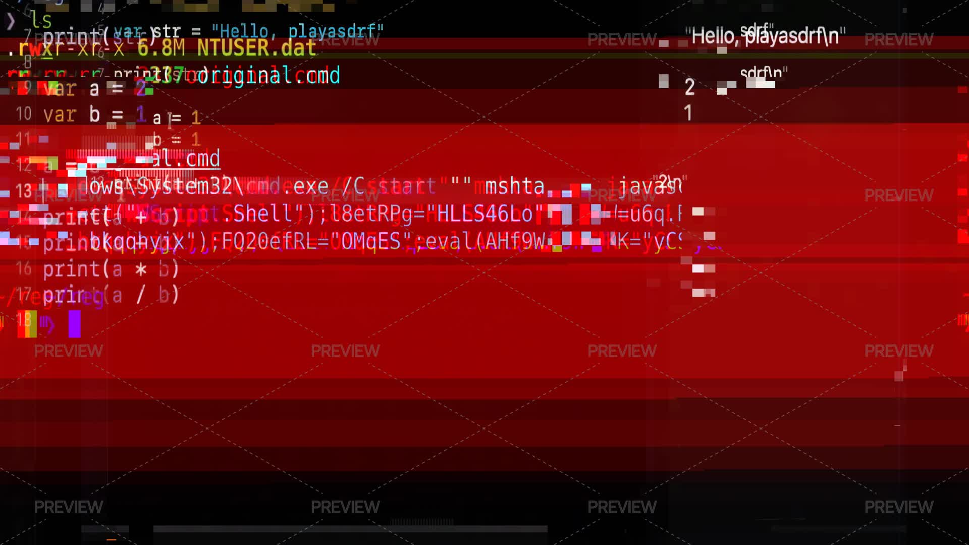 Glitch Computer Code Computer Programming Code Glitch - Stock Photos | Motion Array