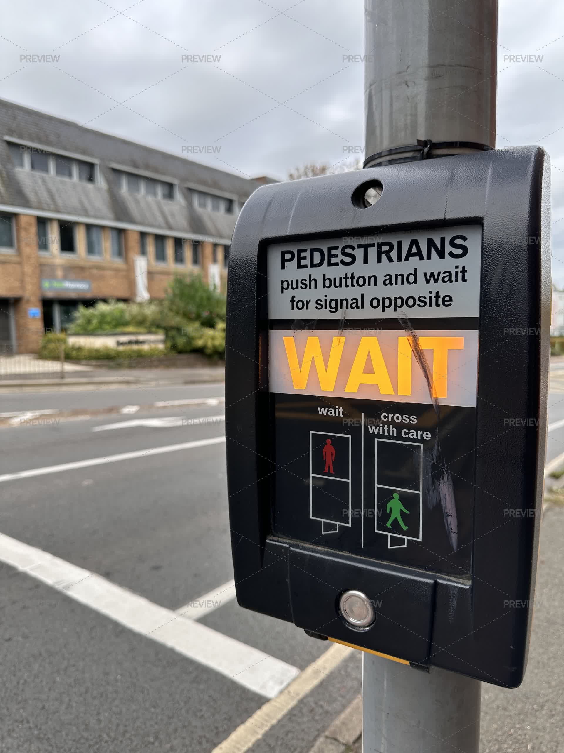Wait Button Pedestrian Wait Crosswalk Button - Stock Photos | Motion Array