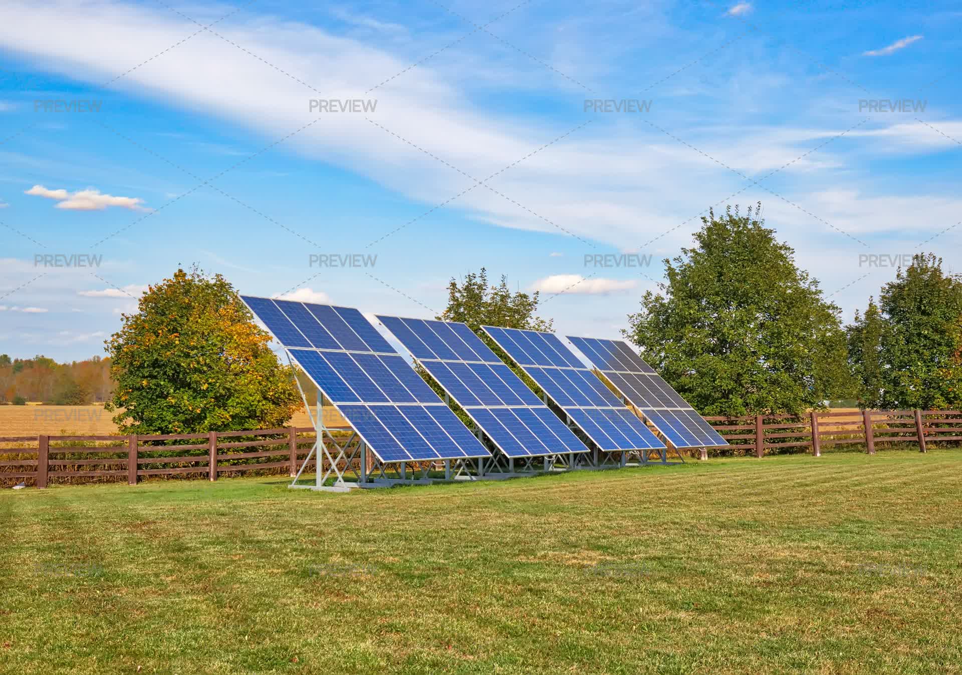 Solar Panel Green Technology In Use In Rural Places - Stock Photos ...