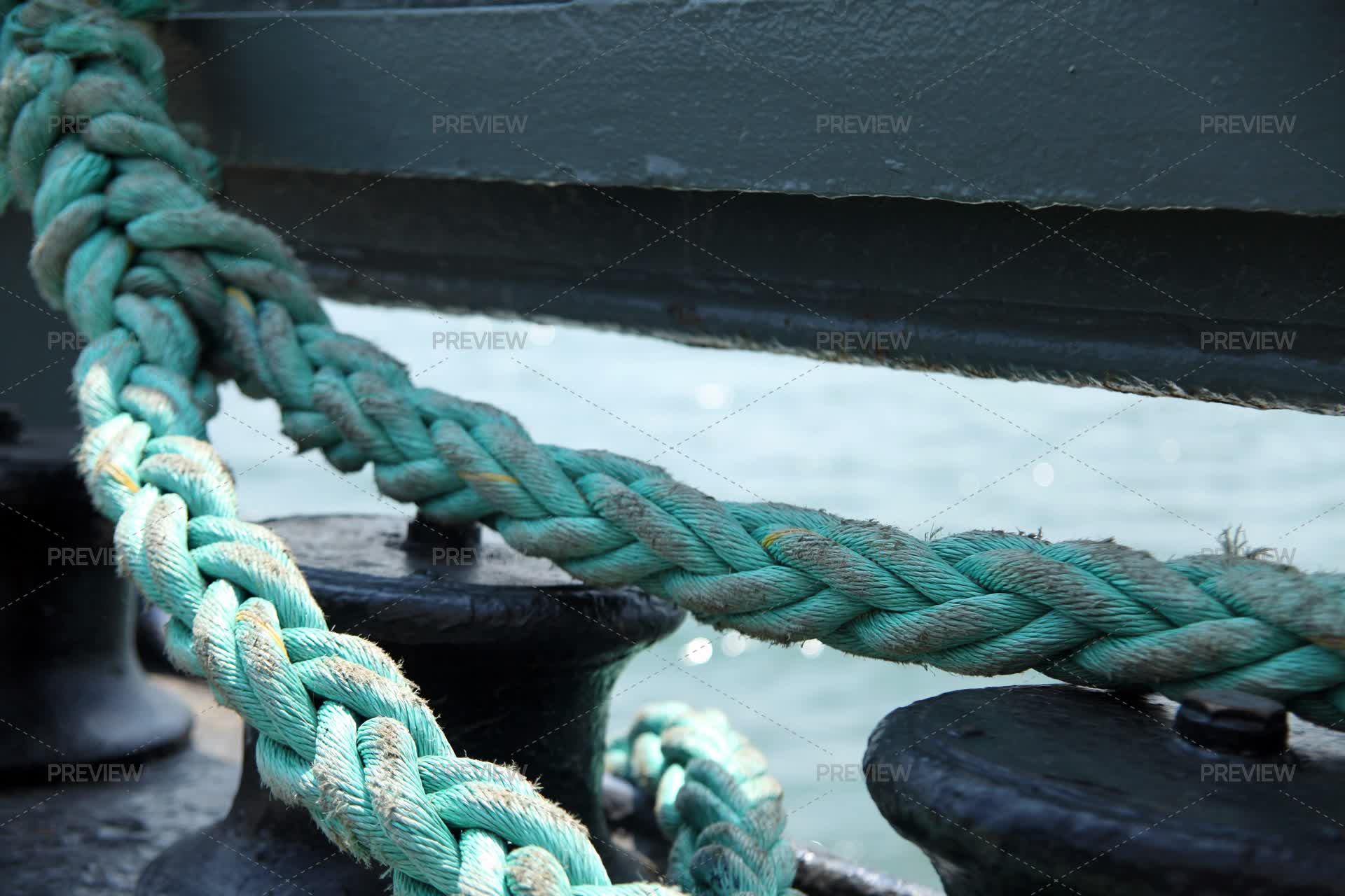 Rope Details Of A Sea Boat - Stock Photos | Motion Array