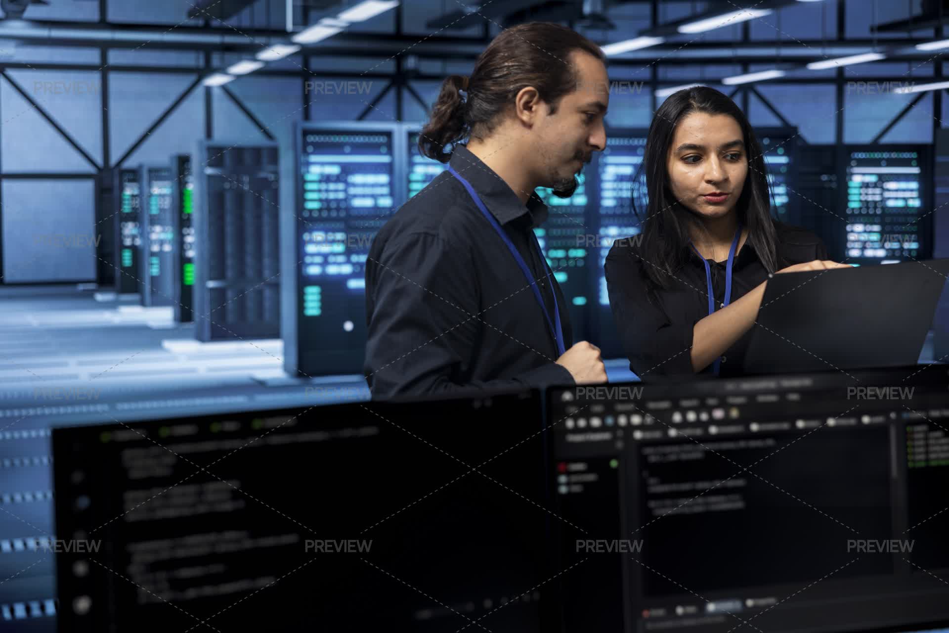 Running Software Developer Software Developers In Data Center Running System Diagnostic Tests ...