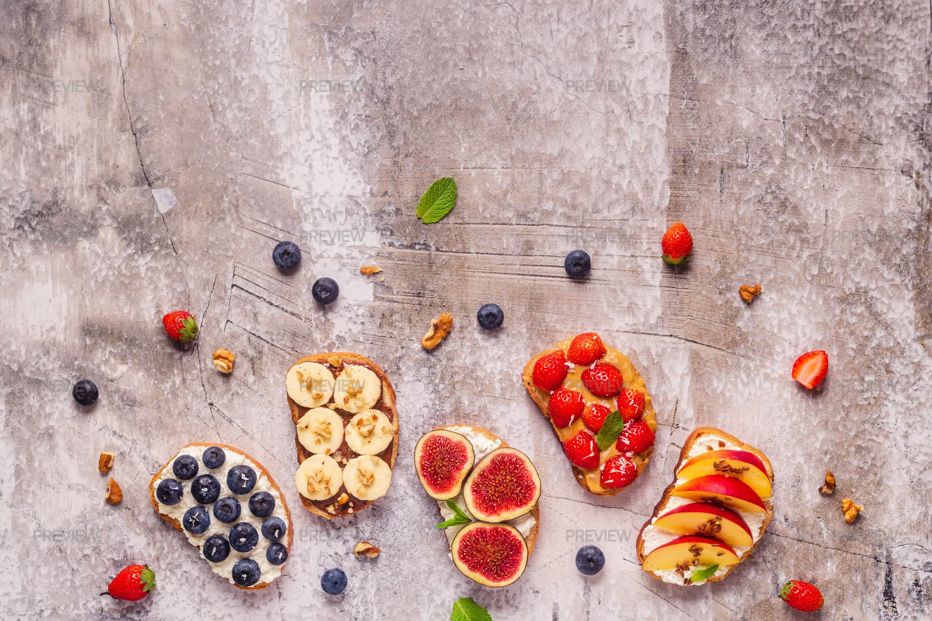 Toast Array Homemade Summer Toast - Stock Photos | Motion Array