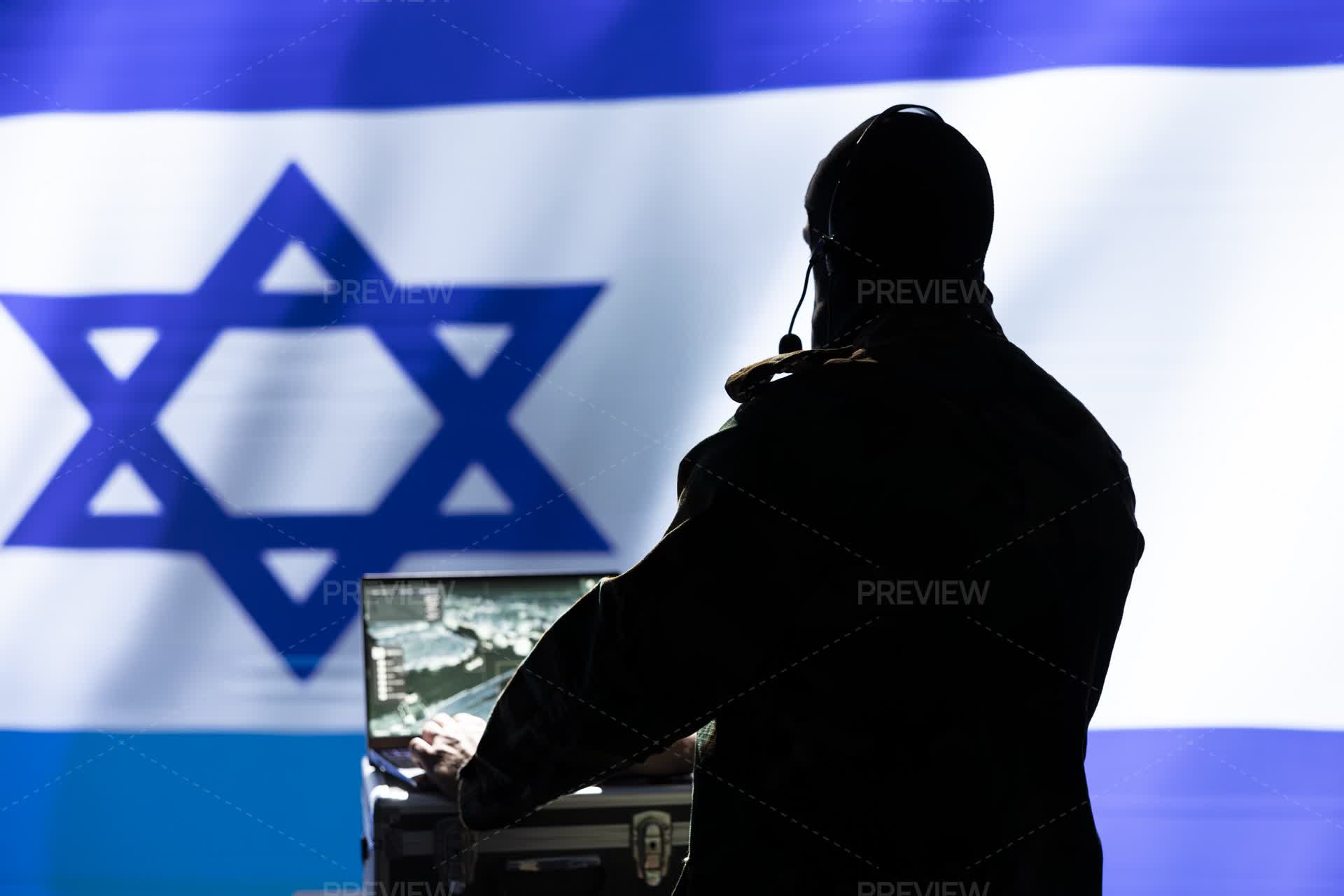 Army Soldier Scanning Rockets Approaching Borders, Deploying Shields ...