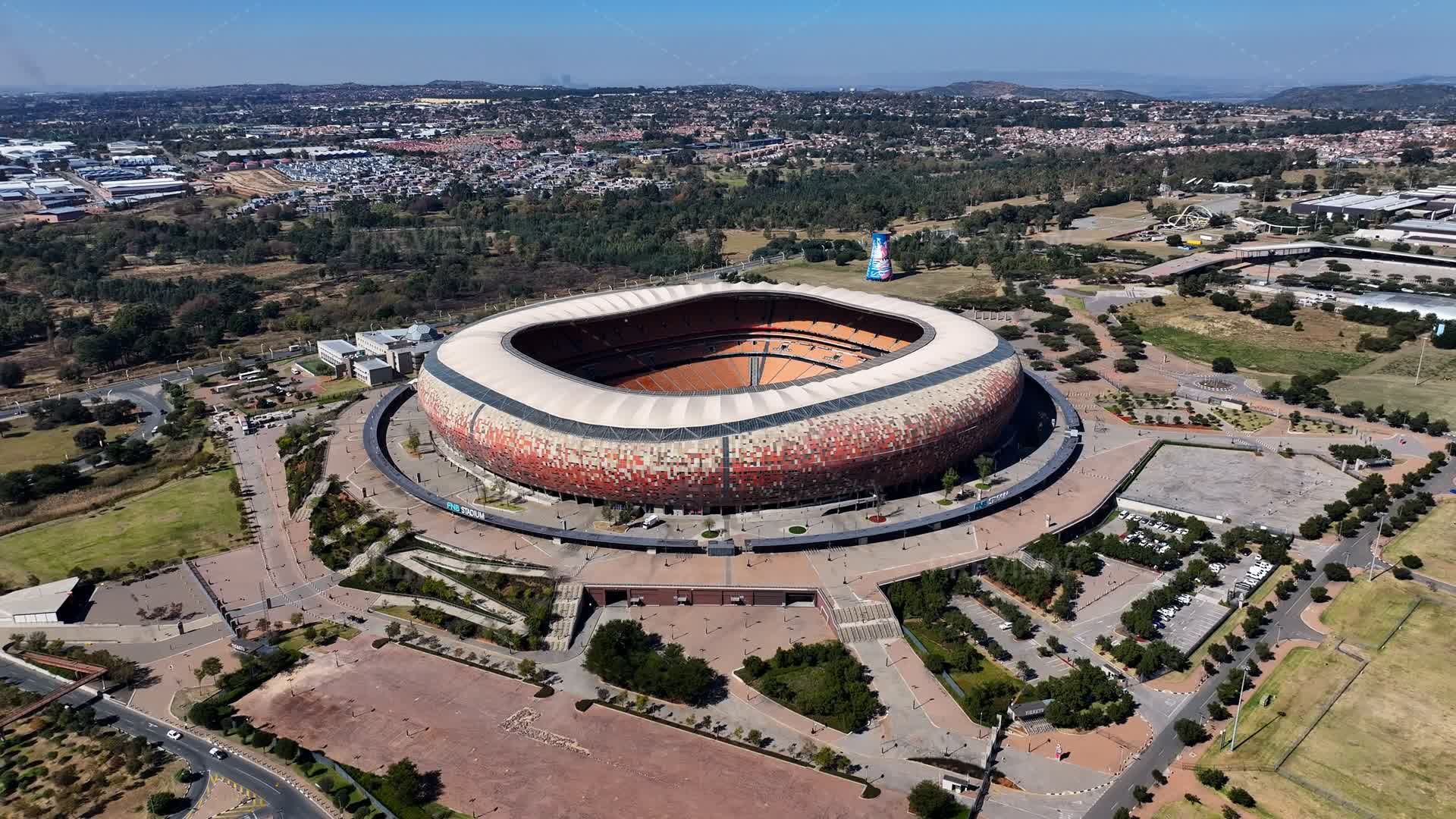 Fnb Stadium At Johannesburg In Gauteng South Africa Stock Photos fnb-stadium-at-johannesburg-in-gauteng-south-africa-stock-photos