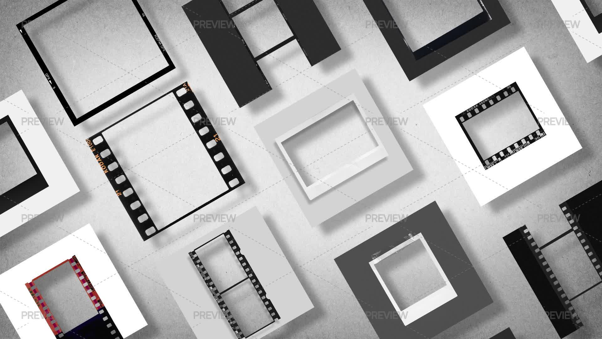 20 Square Film Frame Overlays - Graphics | Motion Array