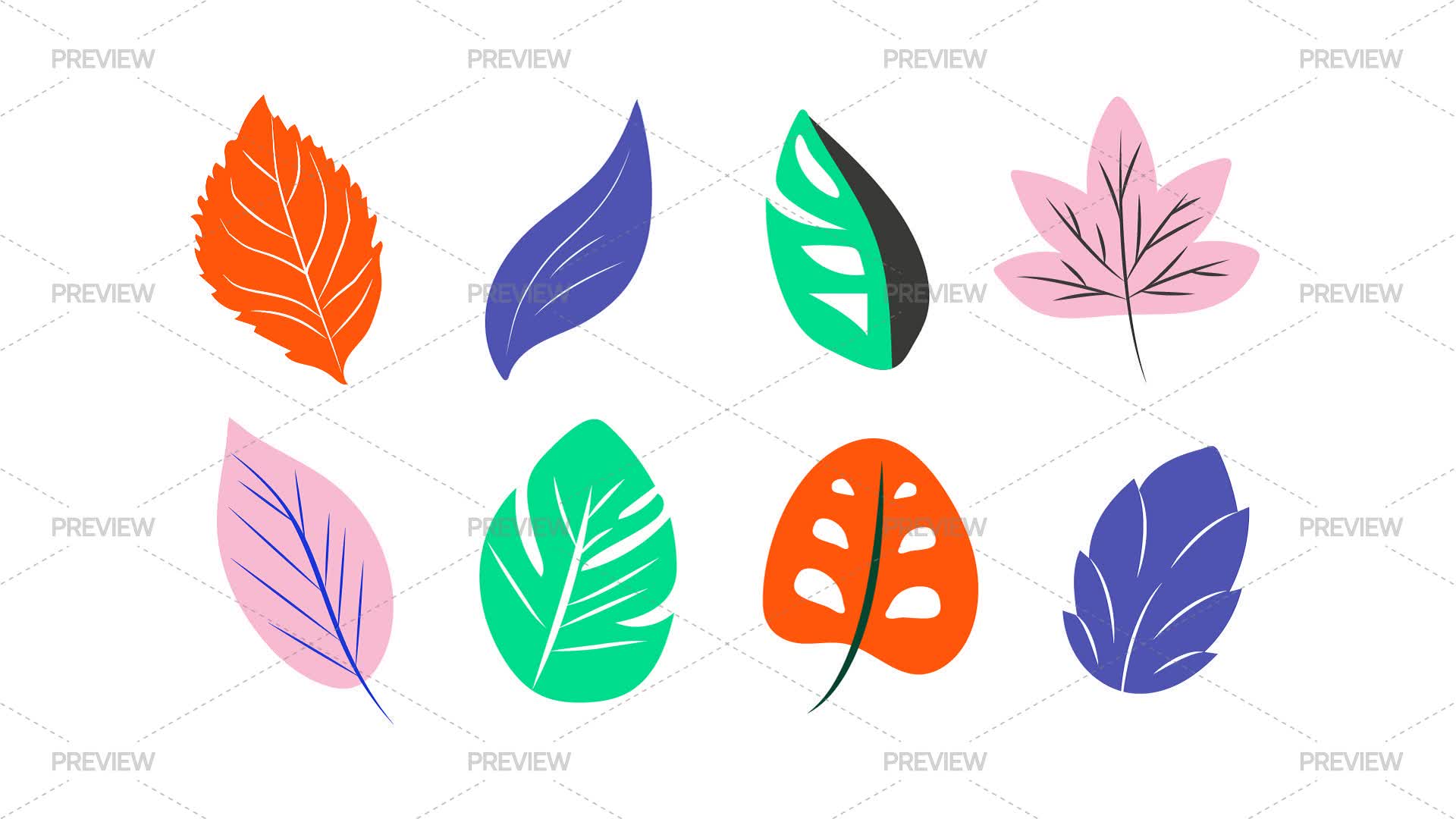Set Of Foliage - Graphics | Motion Array