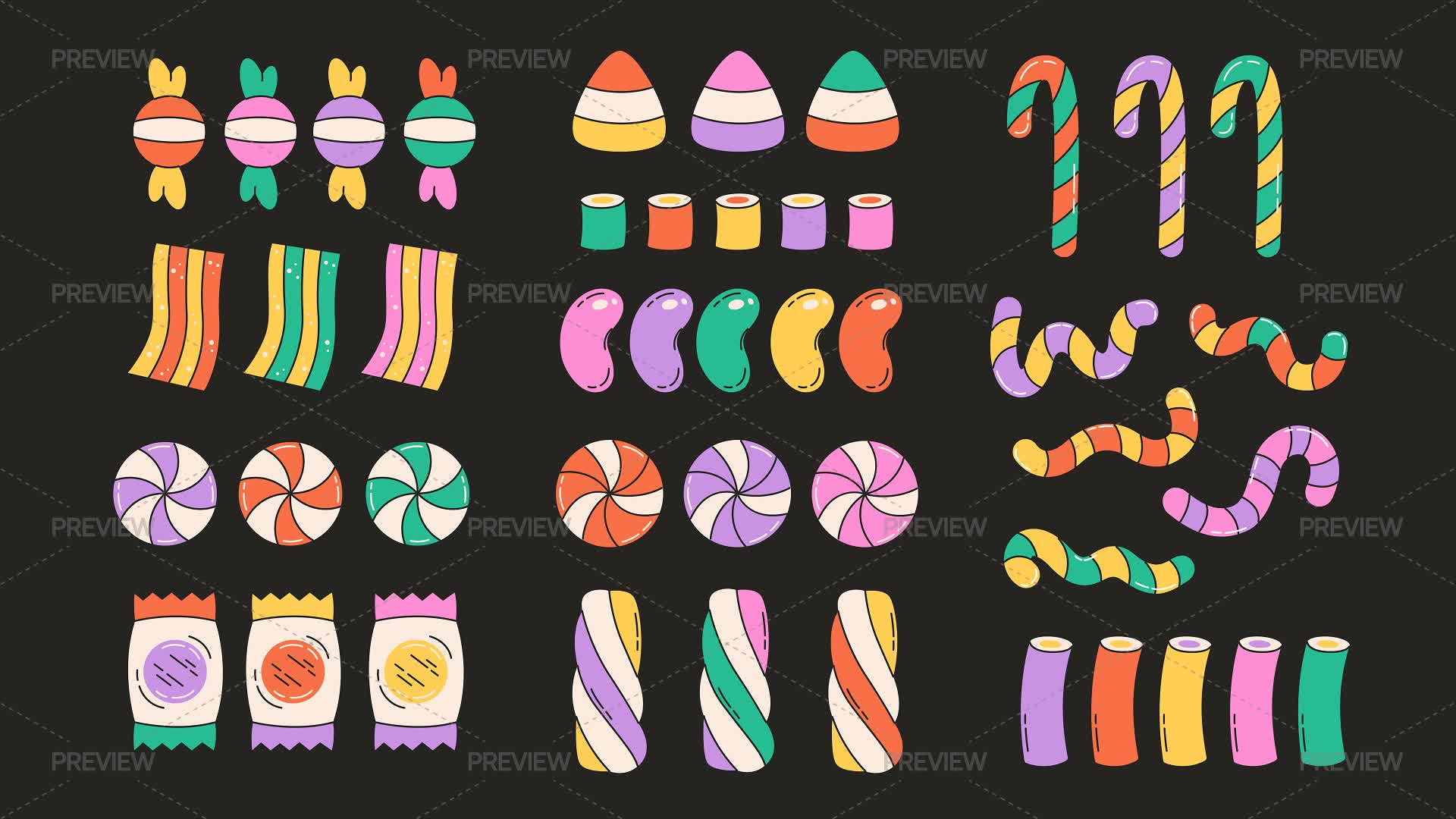 45 Sweets Array 45 Halloween Sweets And Candies - Graphics | Motion Array