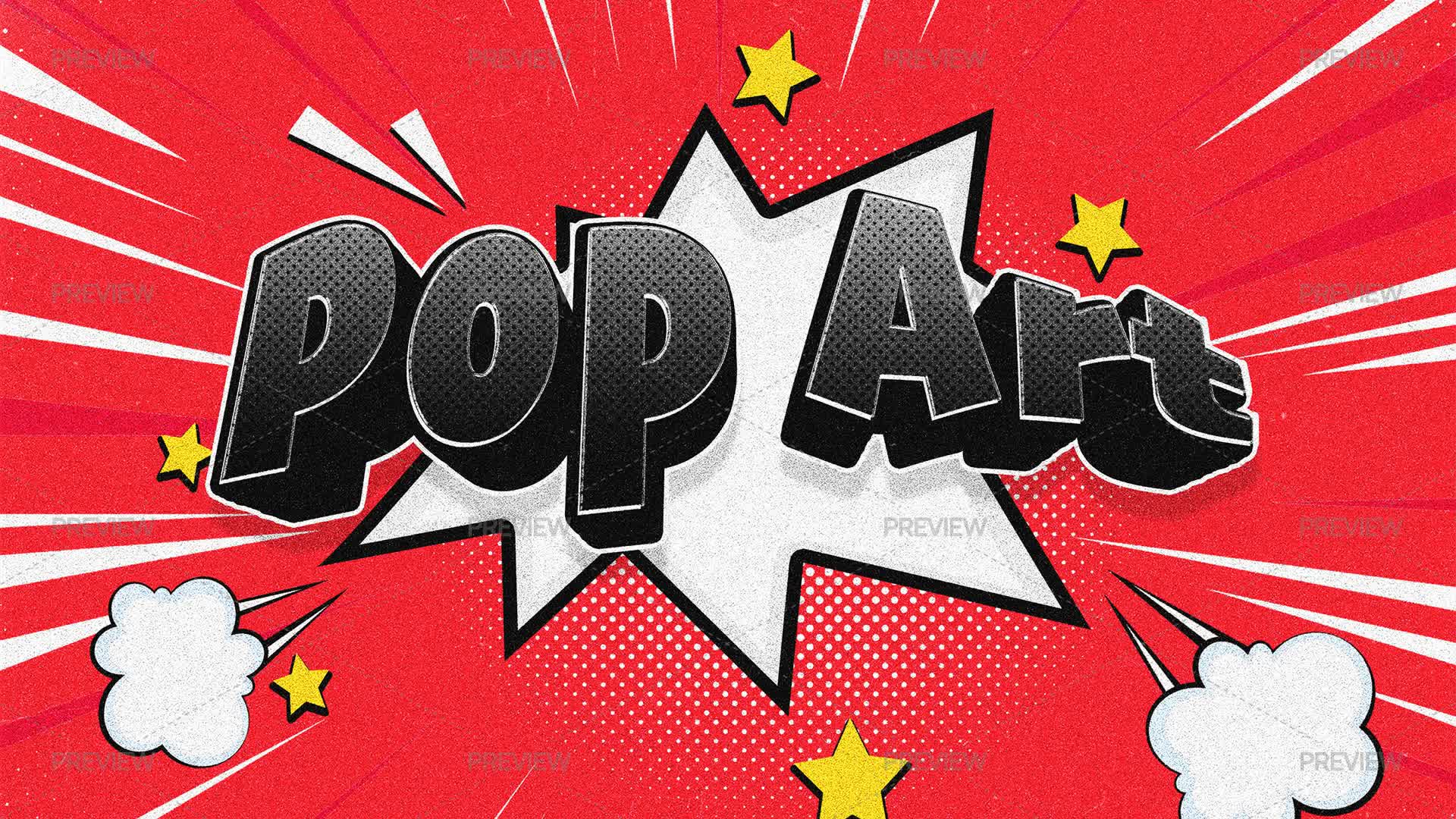 Pop Motion Graphics 3D Pop Art Text Effect - Graphics | Motion Array