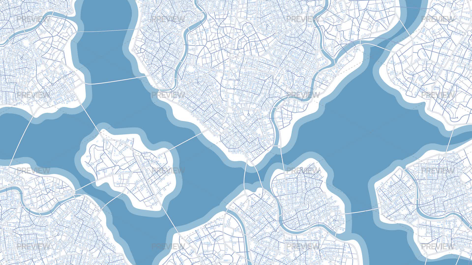 Top Map View Top View City Map - Graphics | Motion Array
