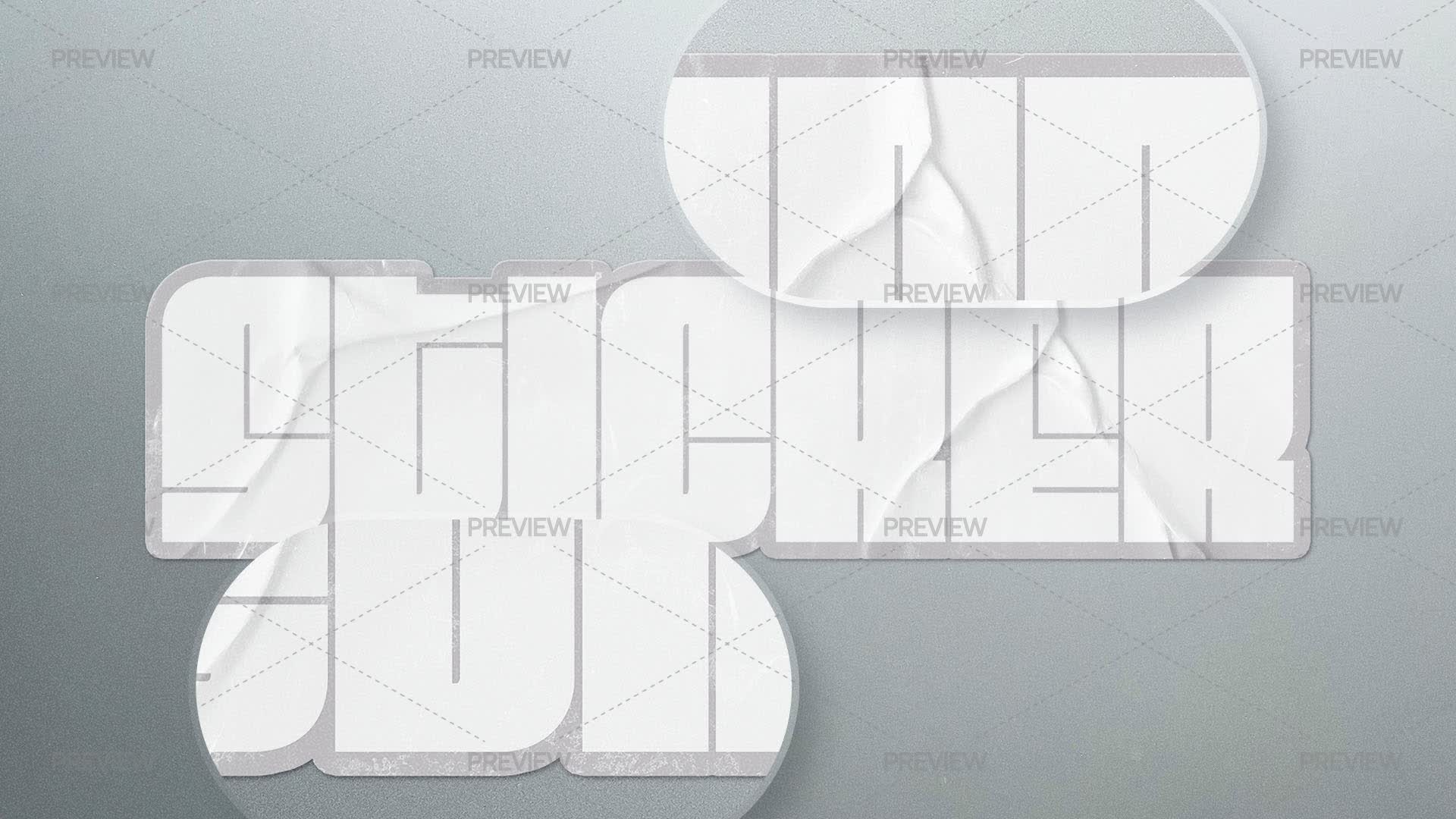 Grunge Sticker Text Effect - Graphics | Motion Array