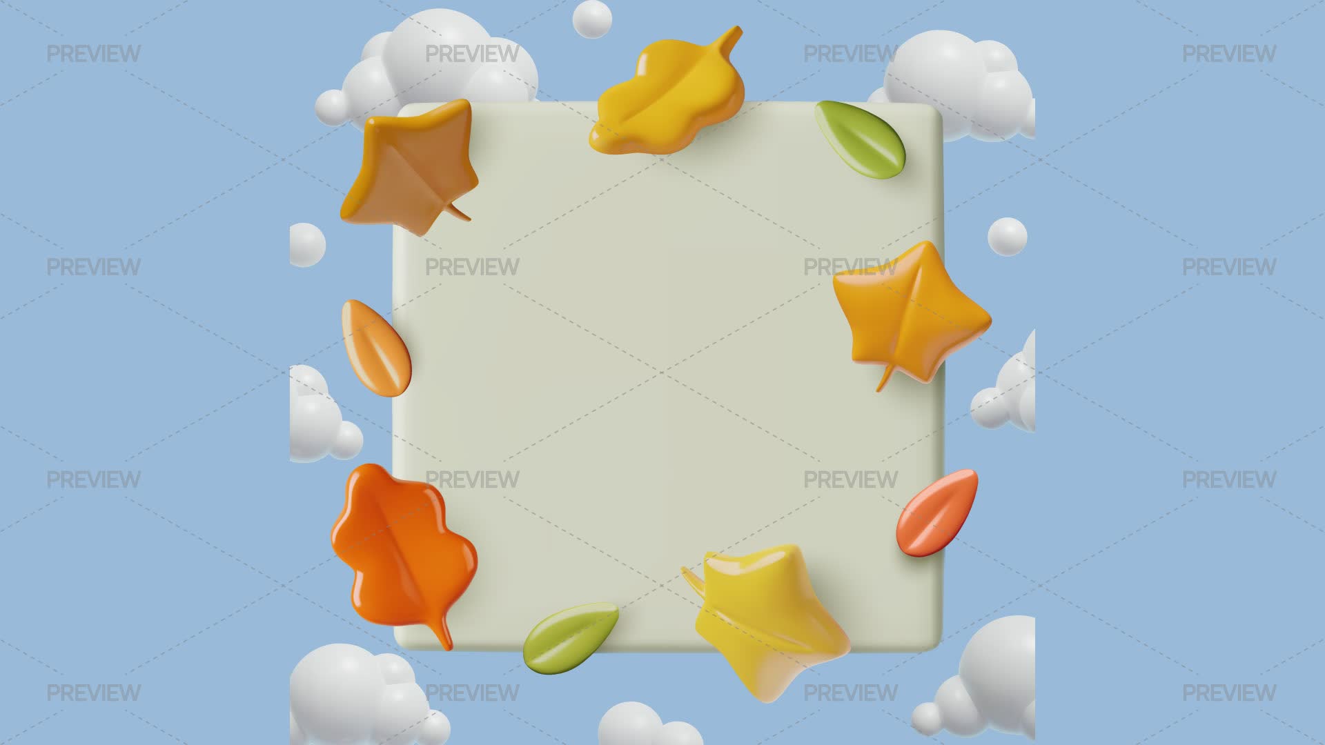 Fall Leaf Frame - Graphics | Motion Array