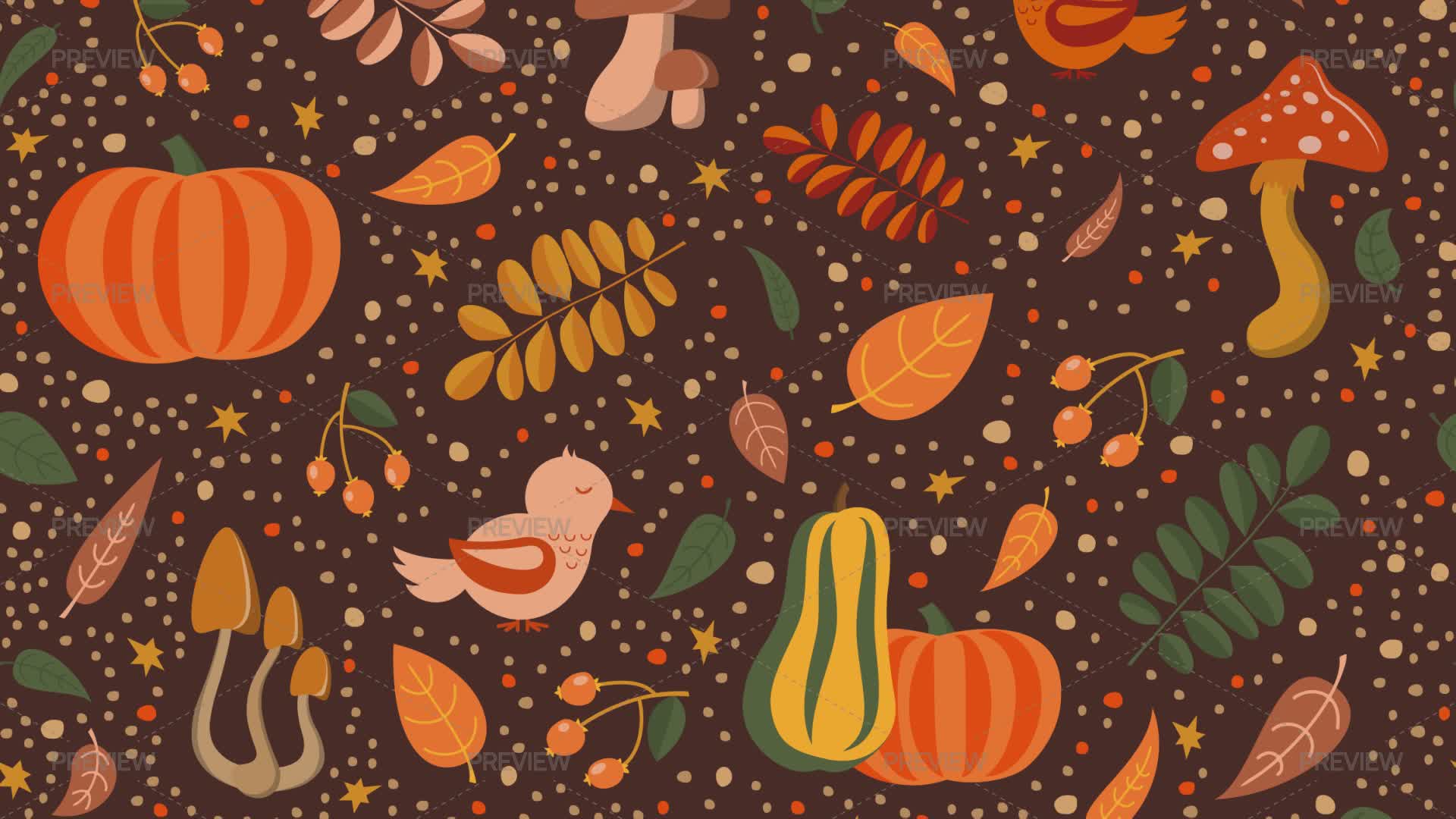 Fall Pattern Wide Background Fall Pattern - Graphics | Motion Array
