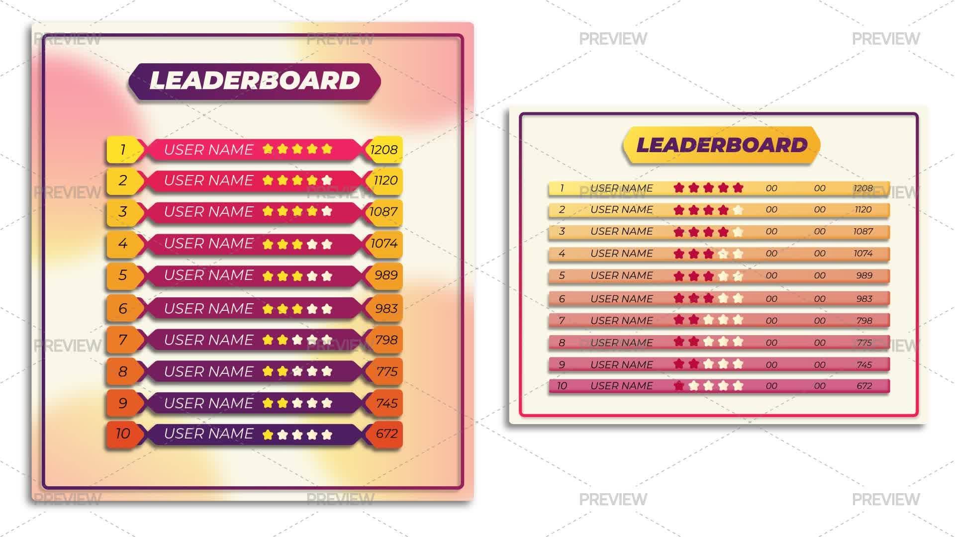 Leaderboard Templates - Graphics | Motion Array