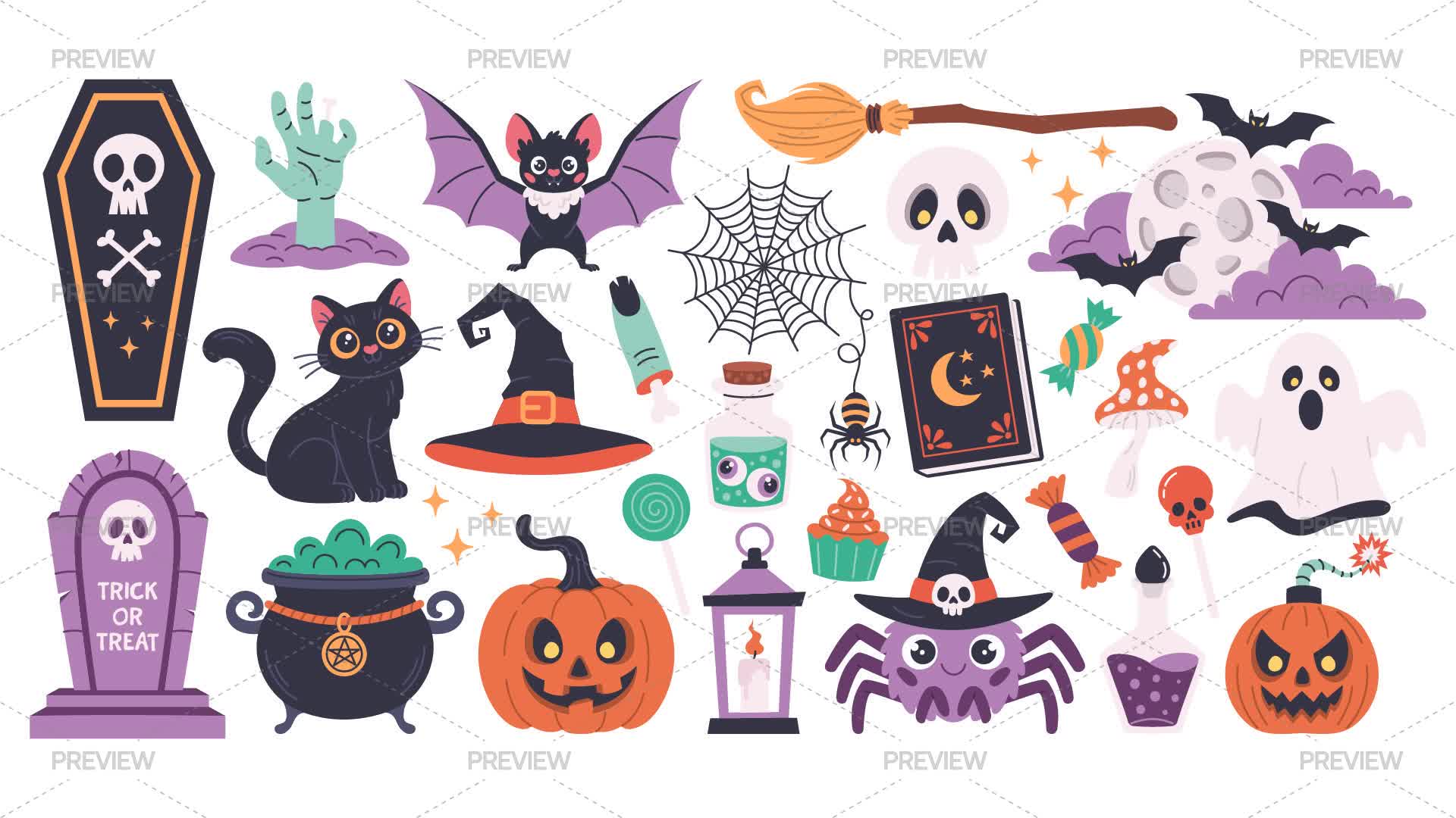 Halloween Elements - Graphics | Motion Array