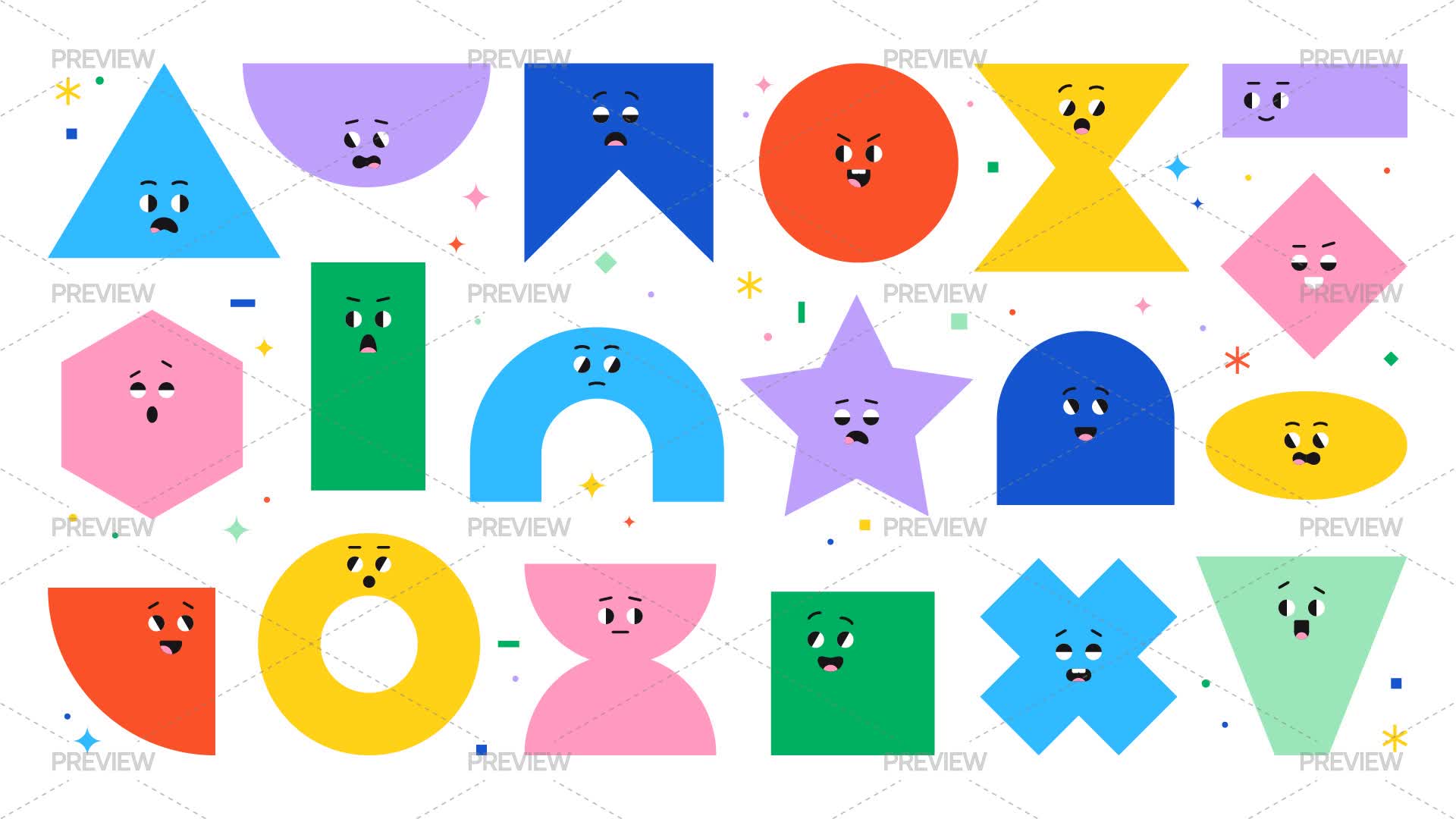 19 Geometric Figures - Graphics | Motion Array