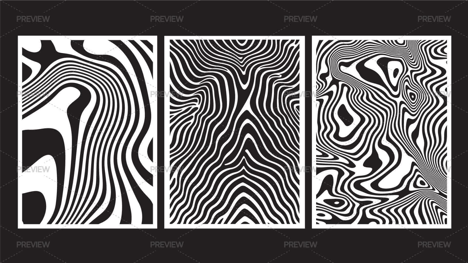 Zebra Pattern Abstract Psychedelic Illustrations - Graphics | Motion Array