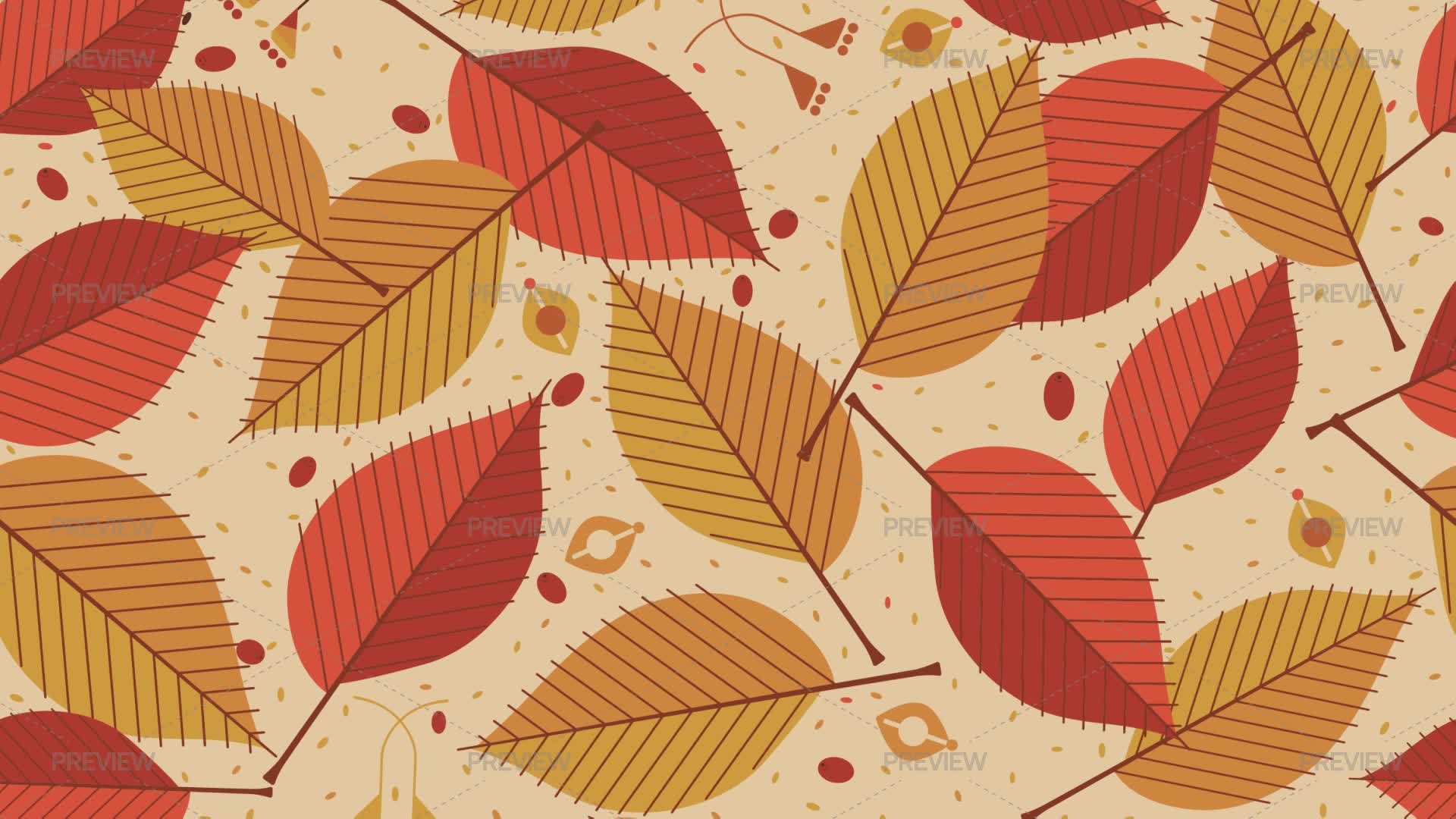 Falling Foliage Pattern - Graphics | Motion Array