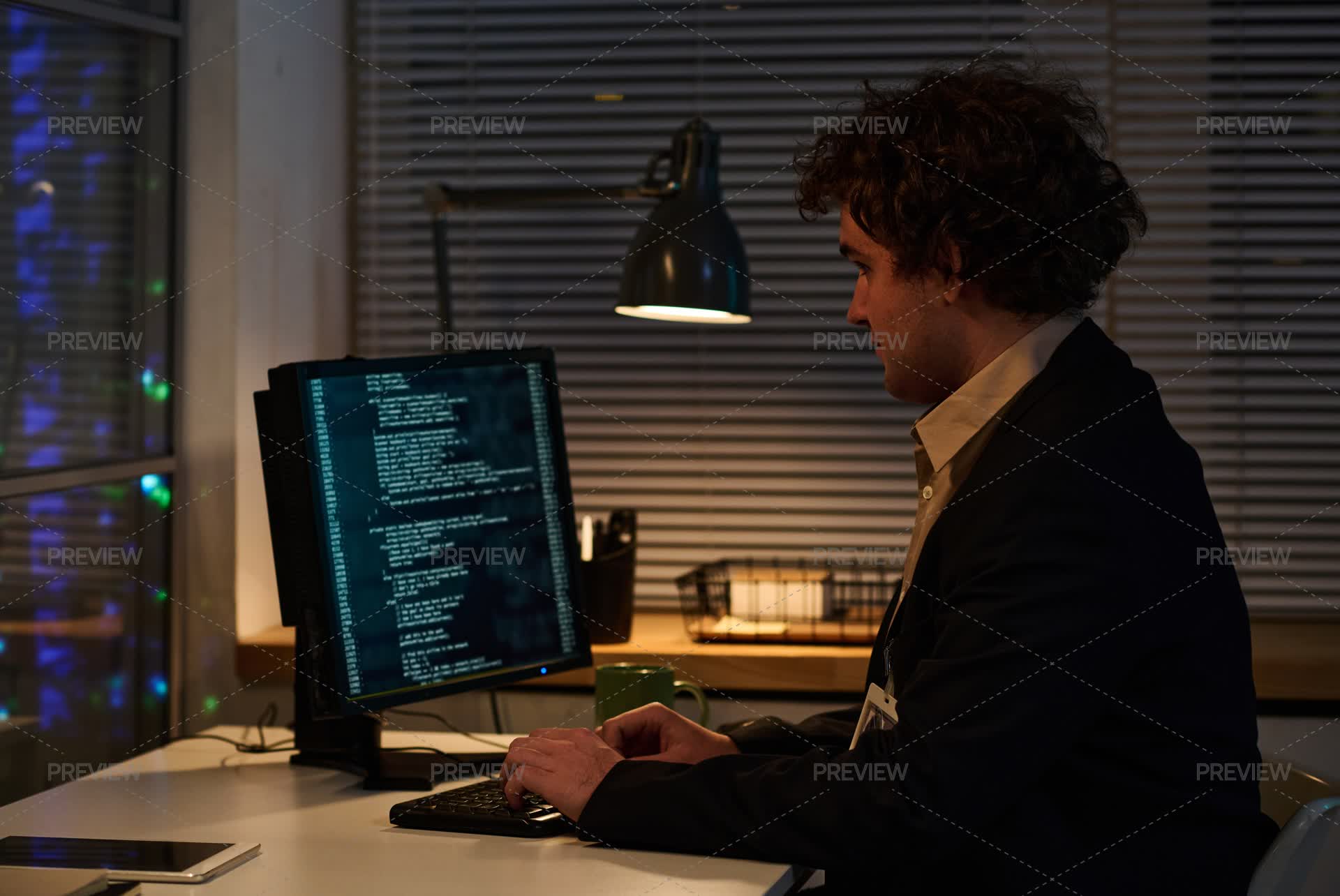 Programmer Working With Codes On Computer - Stock Photos | Motion Array