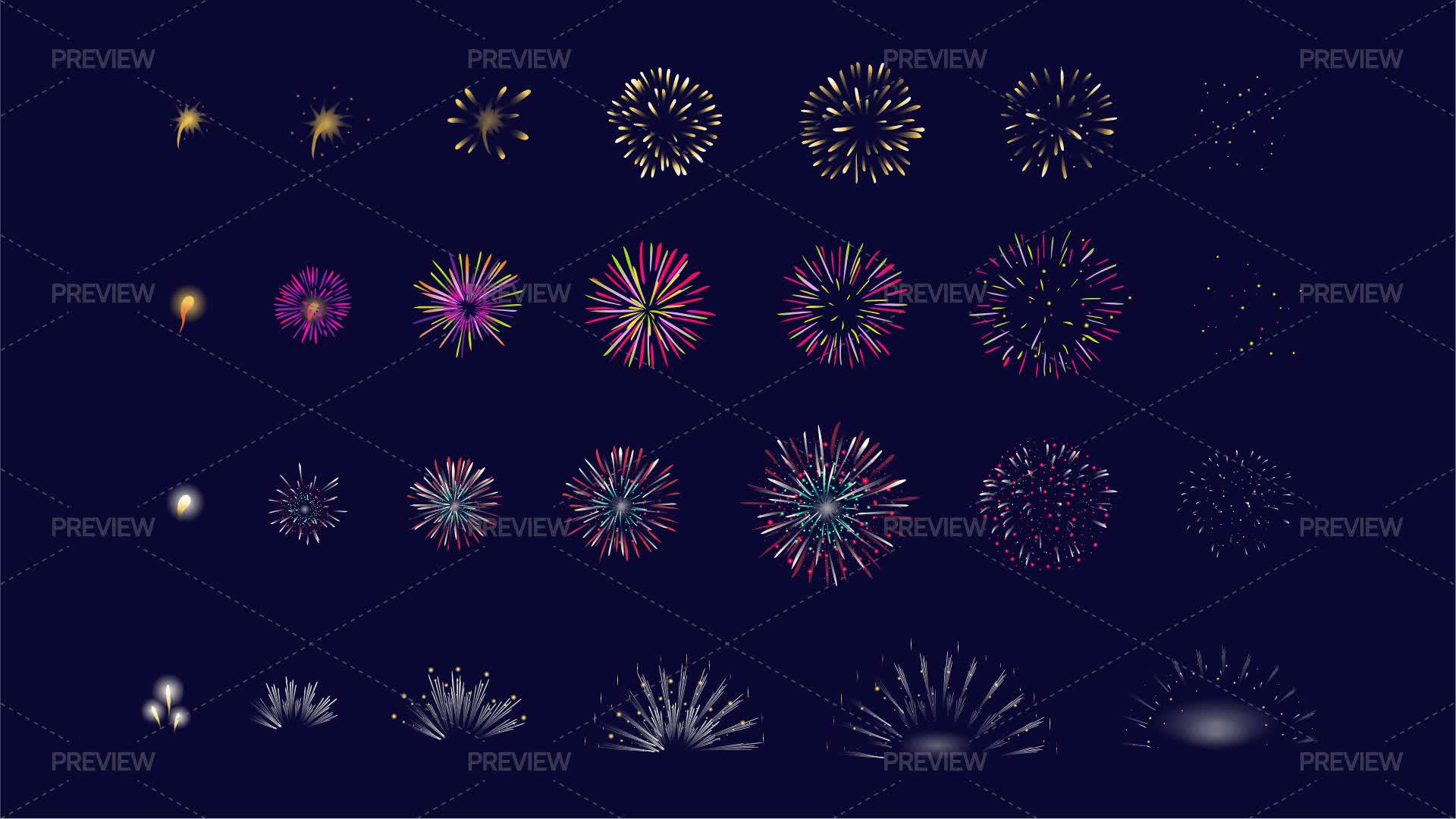 27 Firework Illustrations For Animation - Graphics | Motion Array