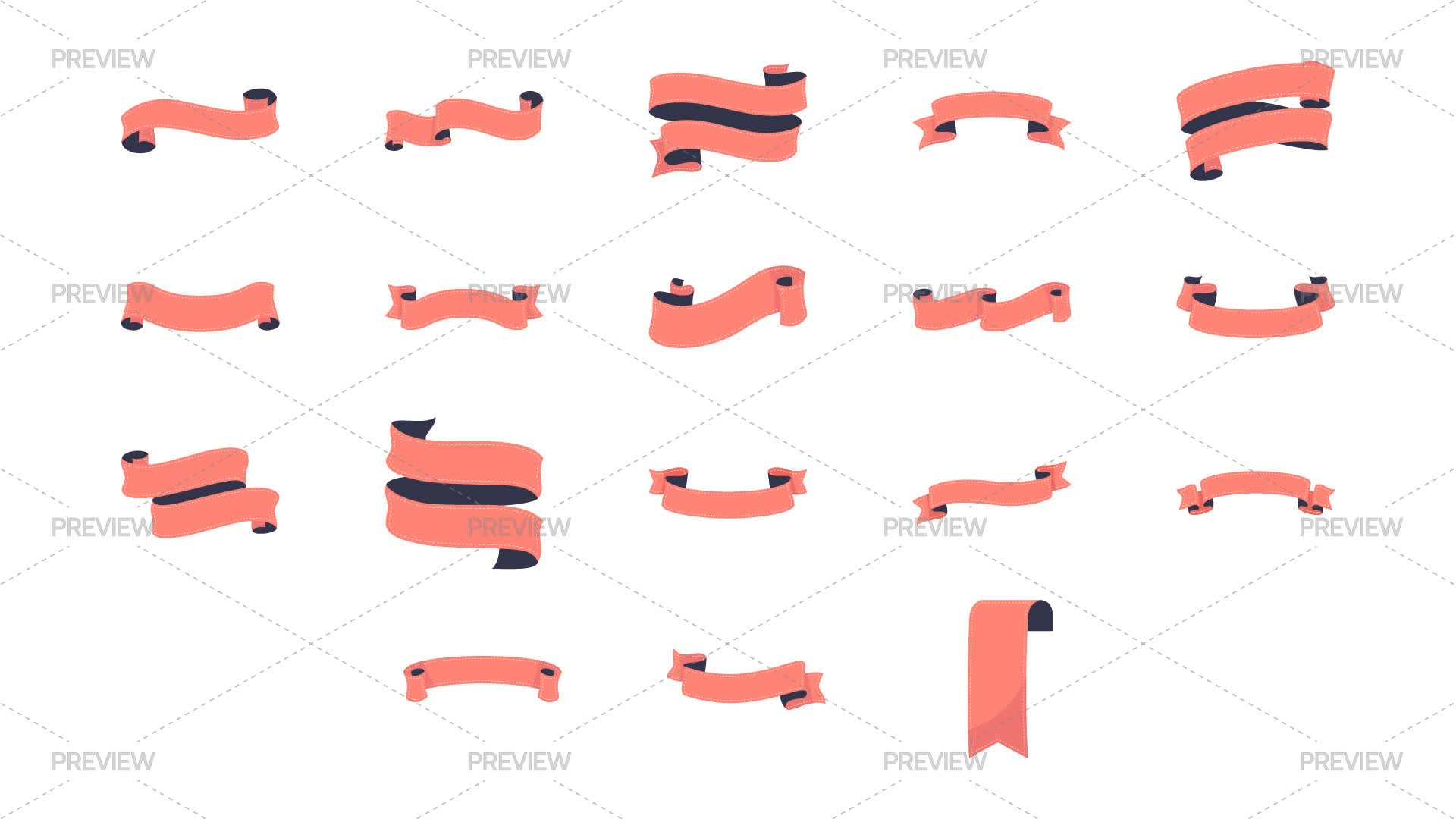 Ribbon Illustrations - Graphics | Motion Array