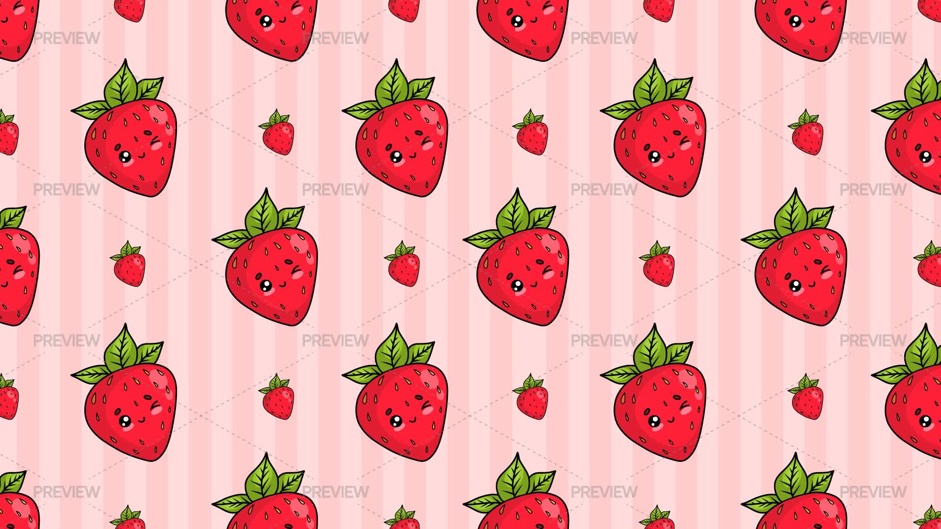 Strawberry Seamless Pattern - Graphics | Motion Array