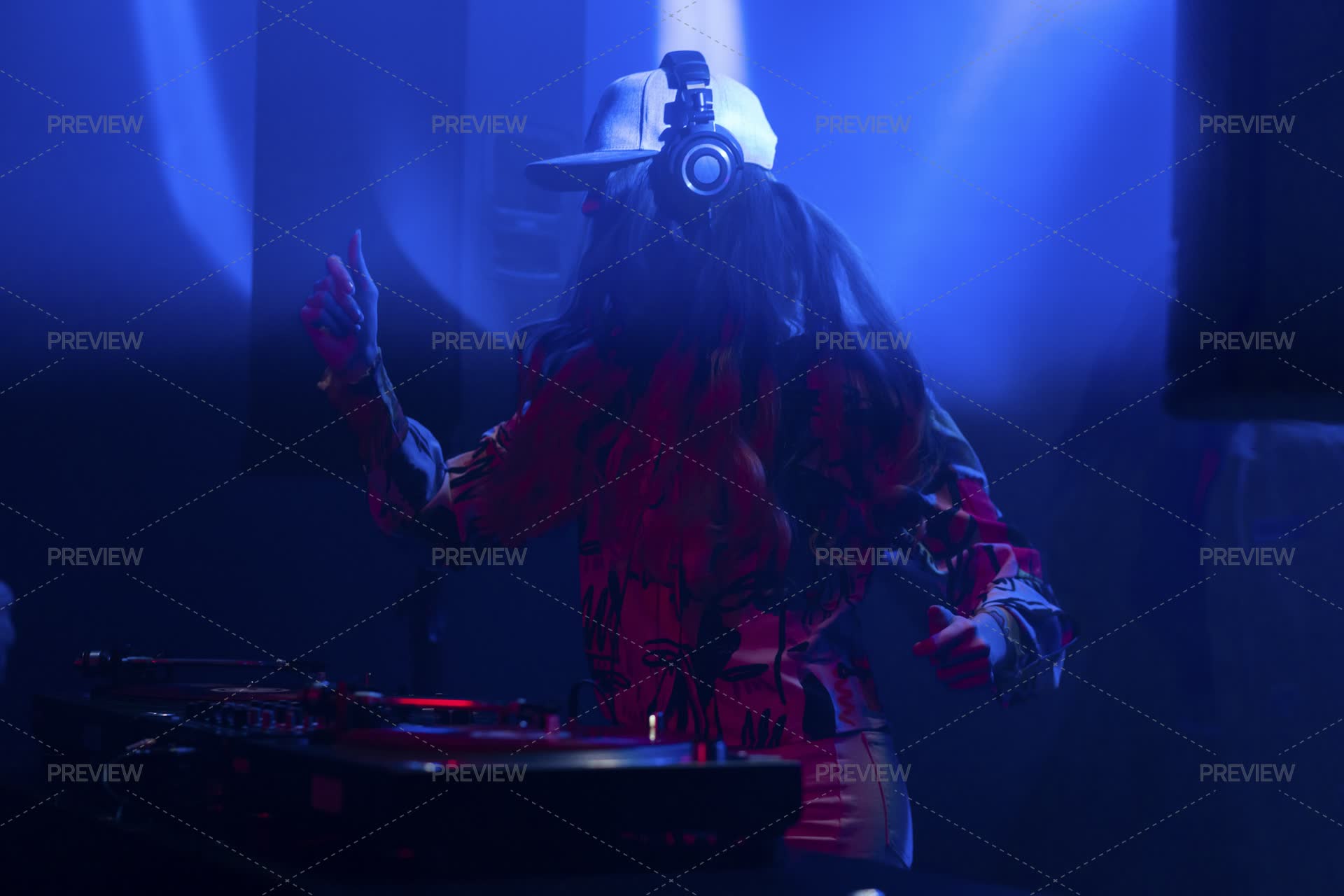 Hipster Lady Raving With Young People - Stock Photos | Motion Array