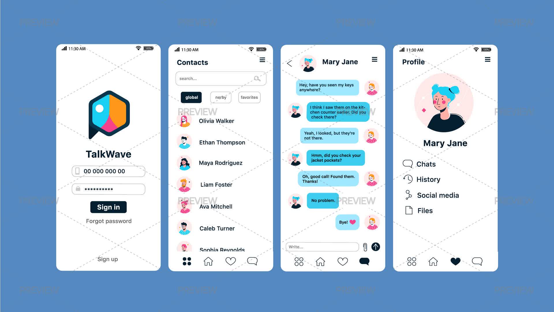 Array Chat Chat App Concept - Graphics | Motion Array