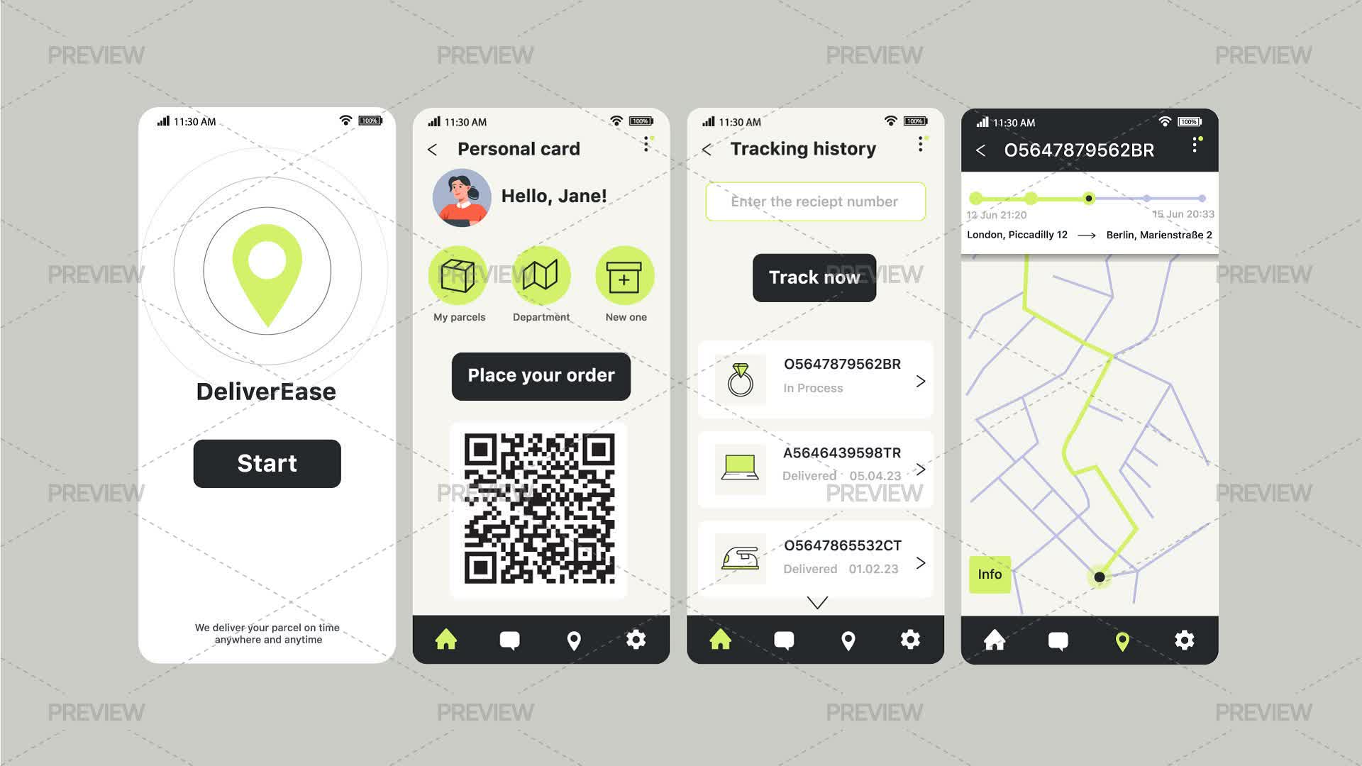 Delivery App Graphics Delivery App Visualization Illustration - Graphics | Motion Array