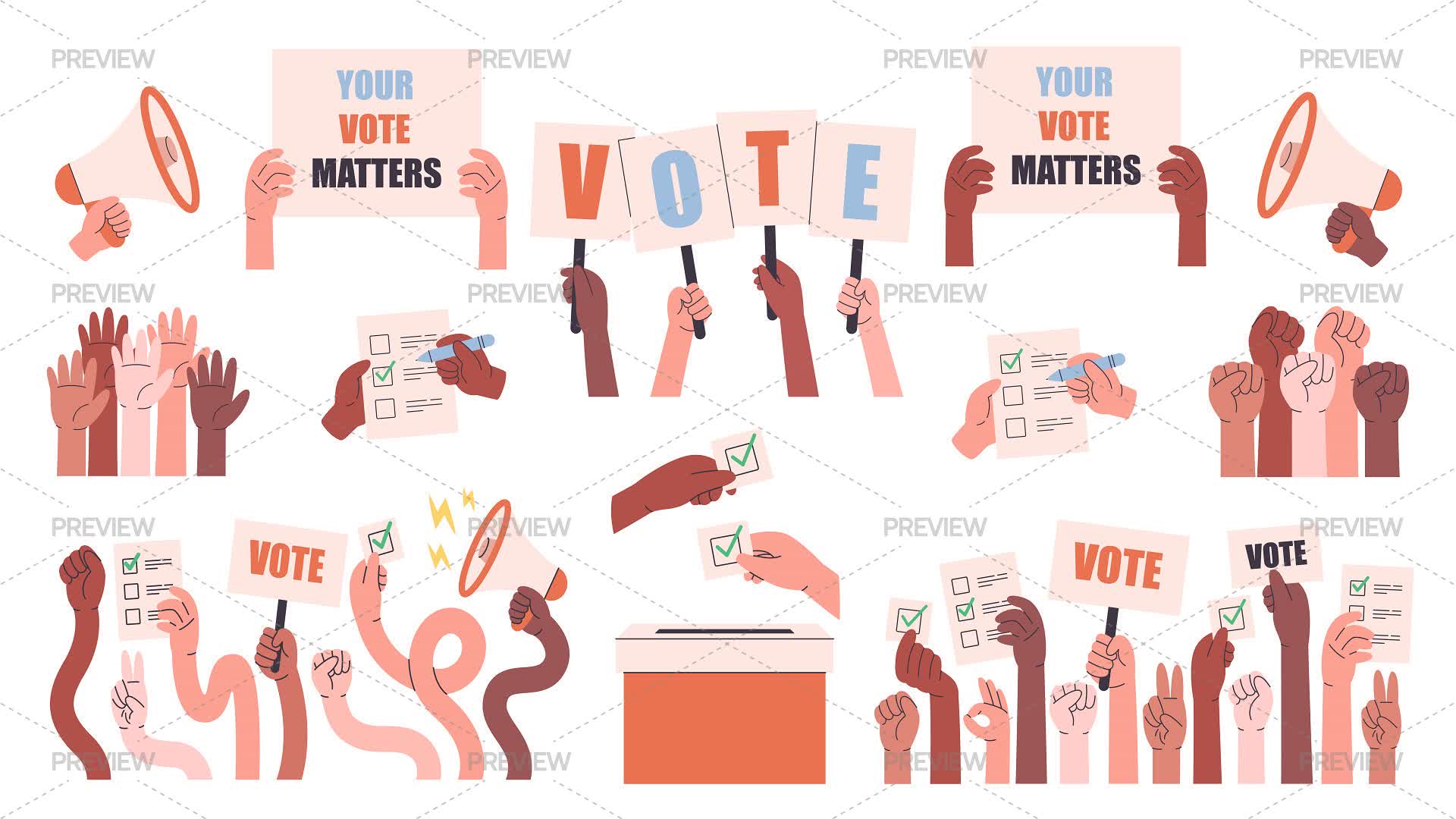 Traditional Voting Graphics Voting And Election Illustrations - Graphics | Motion Array