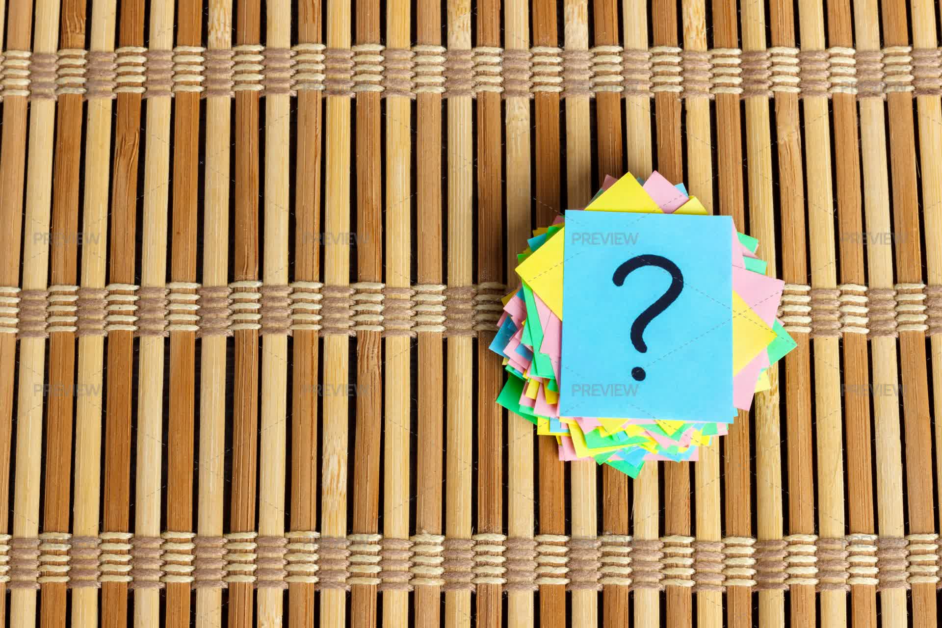 Question Mark Table Array Pile Of Paper With A Question Mark On The Table - Stock Photos | Motion ...