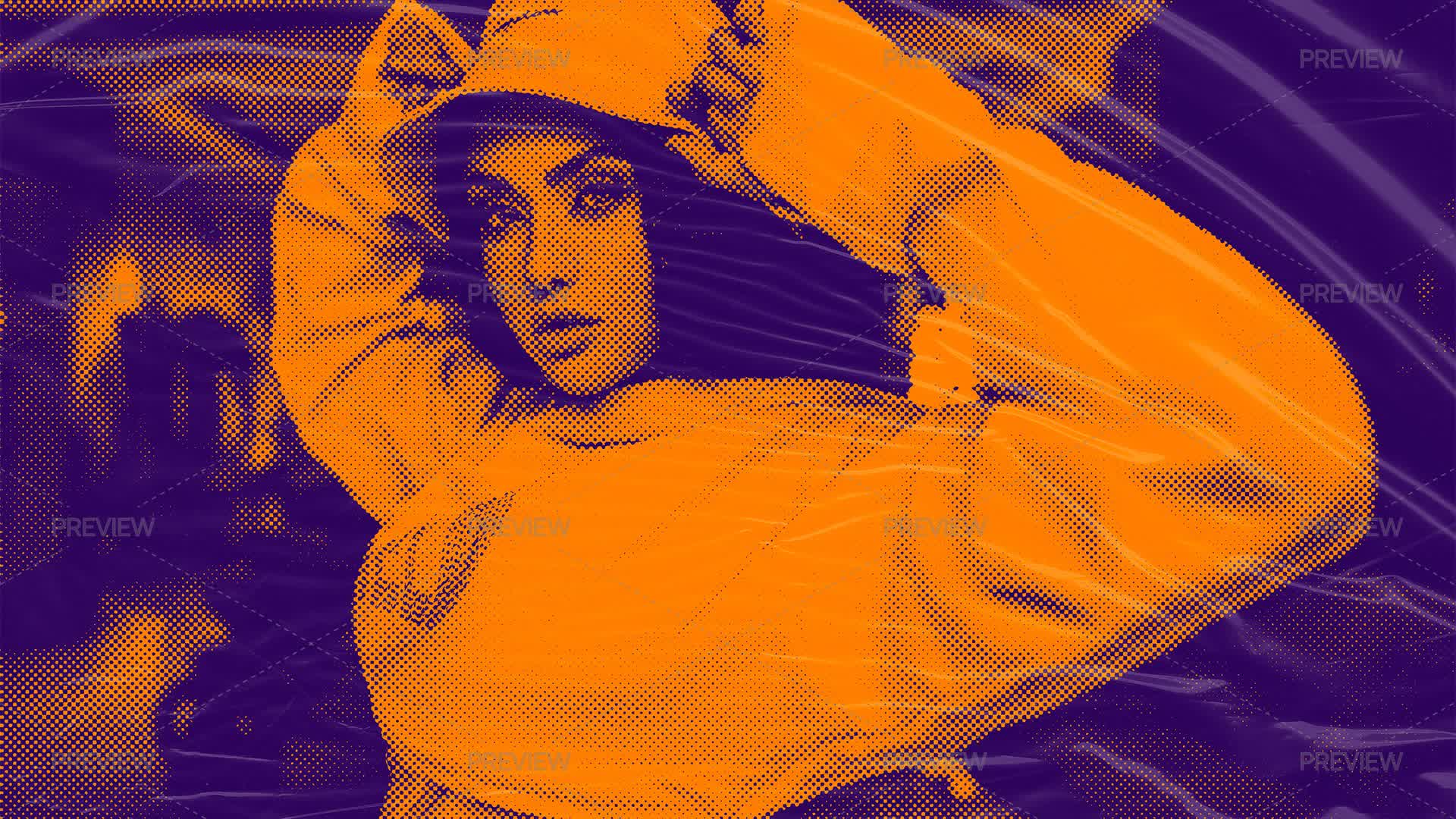 Halftone Heatmap Photo Effect With Plastic Texture - Graphics | Motion ...