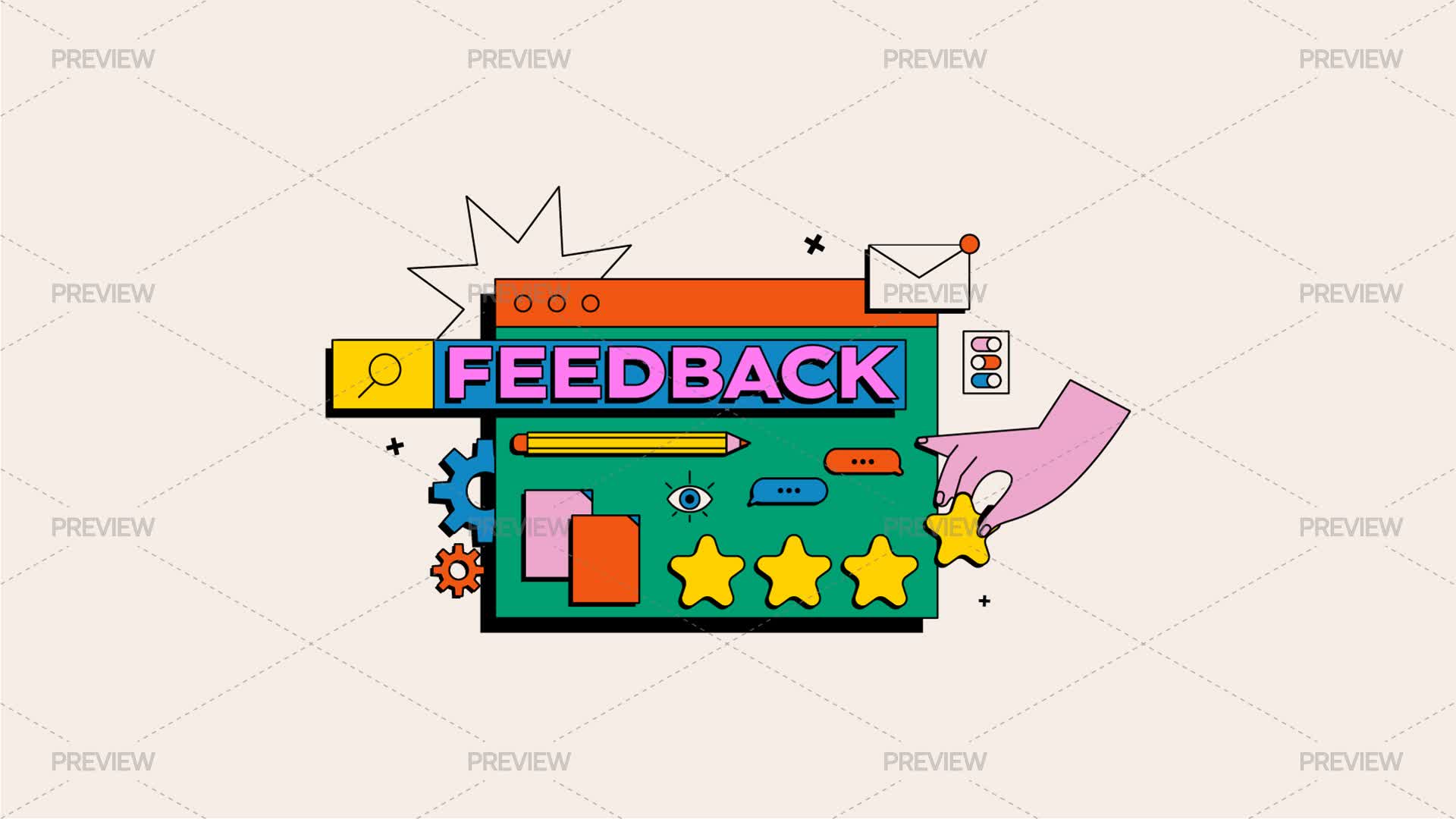 User Feedback Illustration - Graphics | Motion Array