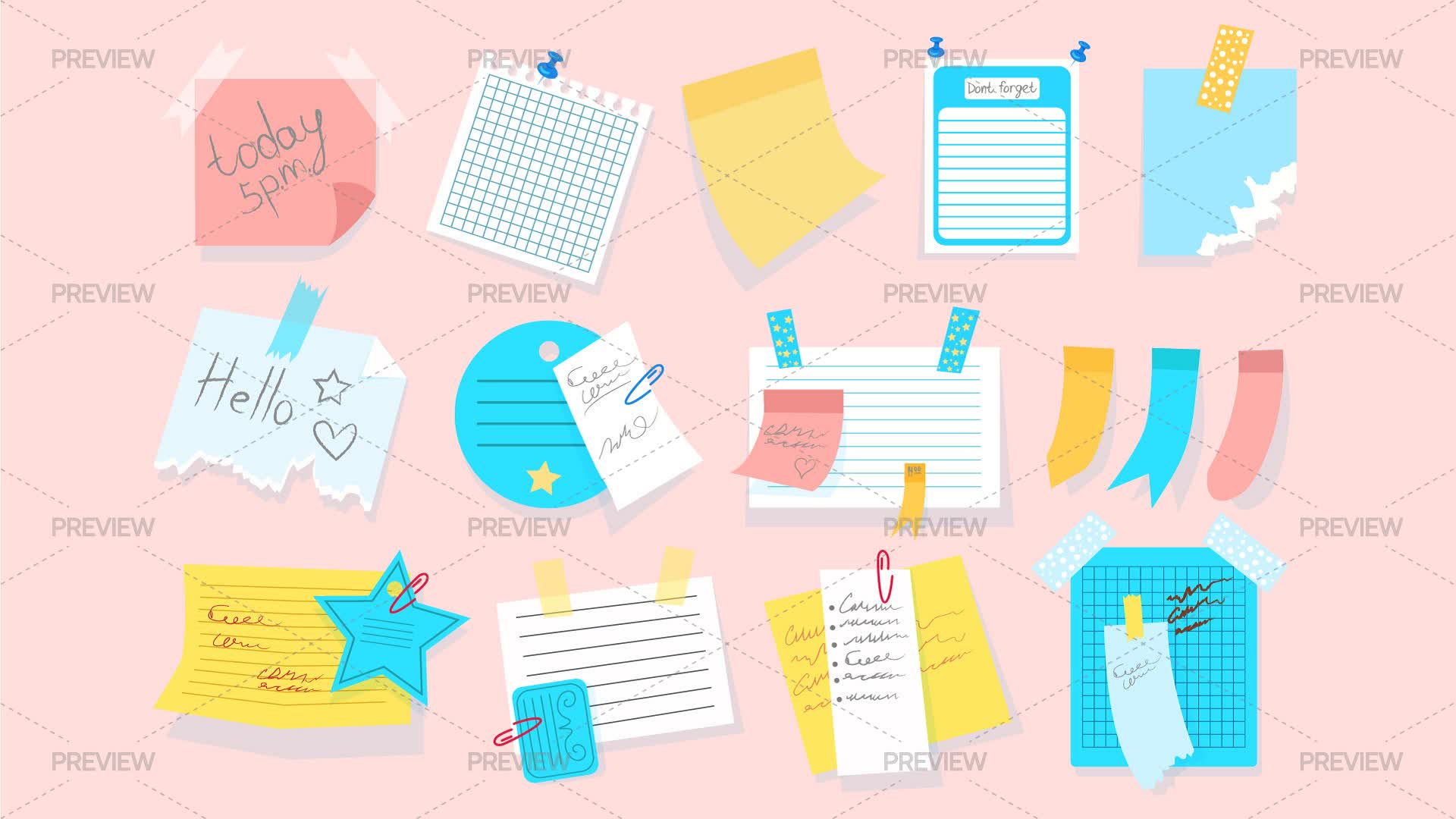 Sticky Paper Notes - Graphics | Motion Array