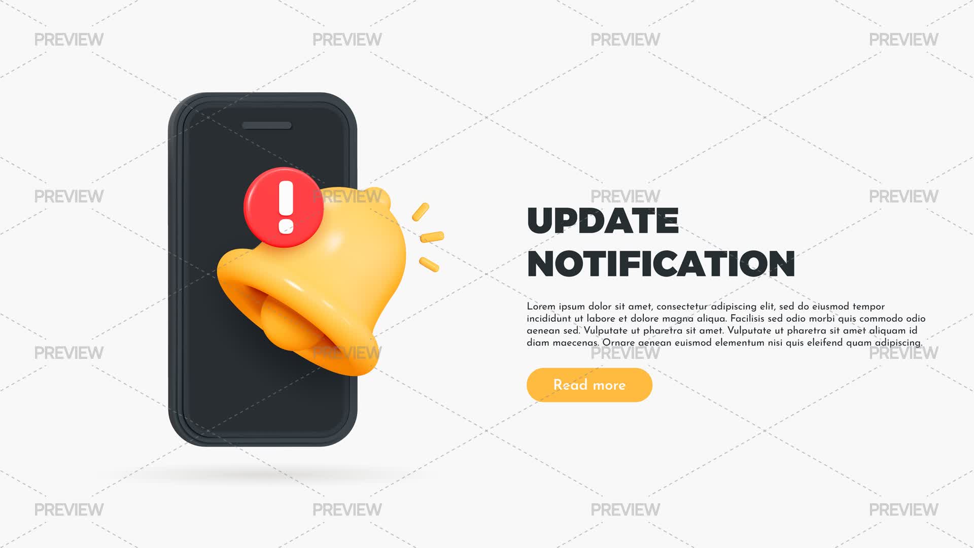 Bell Notification Banner Template - Graphics | Motion Array