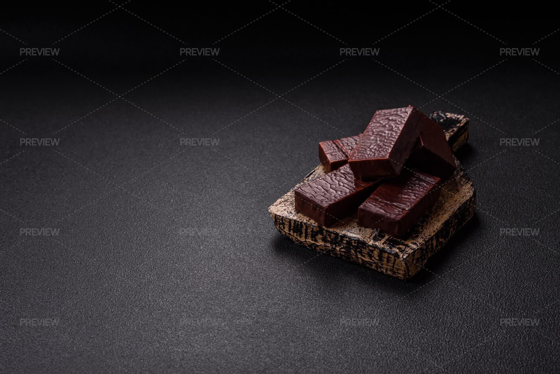 Rectangular Chocolate Candies With Mouss - Stock Photos | Motion Array