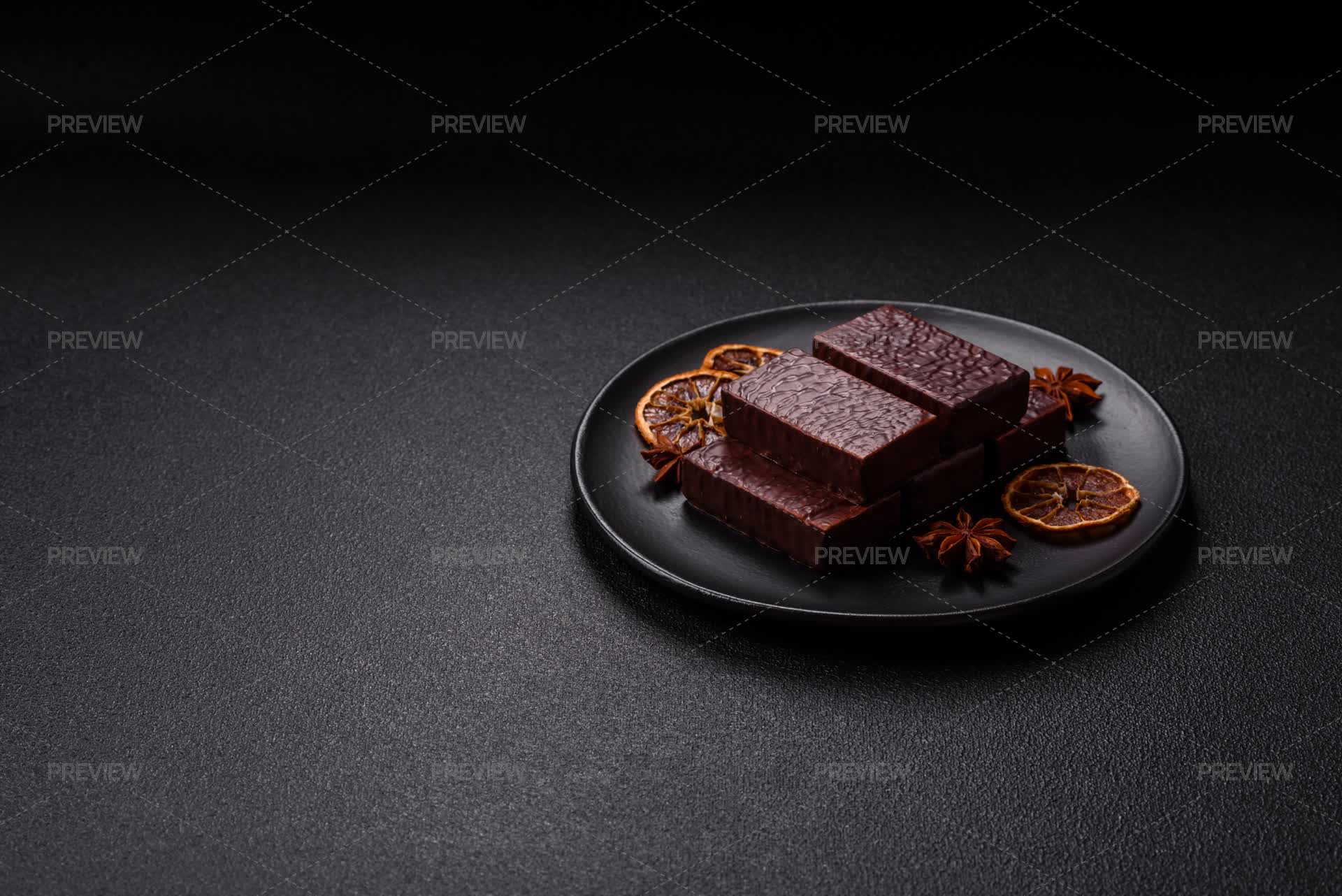 Rectangular Chocolate Candies With Mouss - Stock Photos | Motion Array